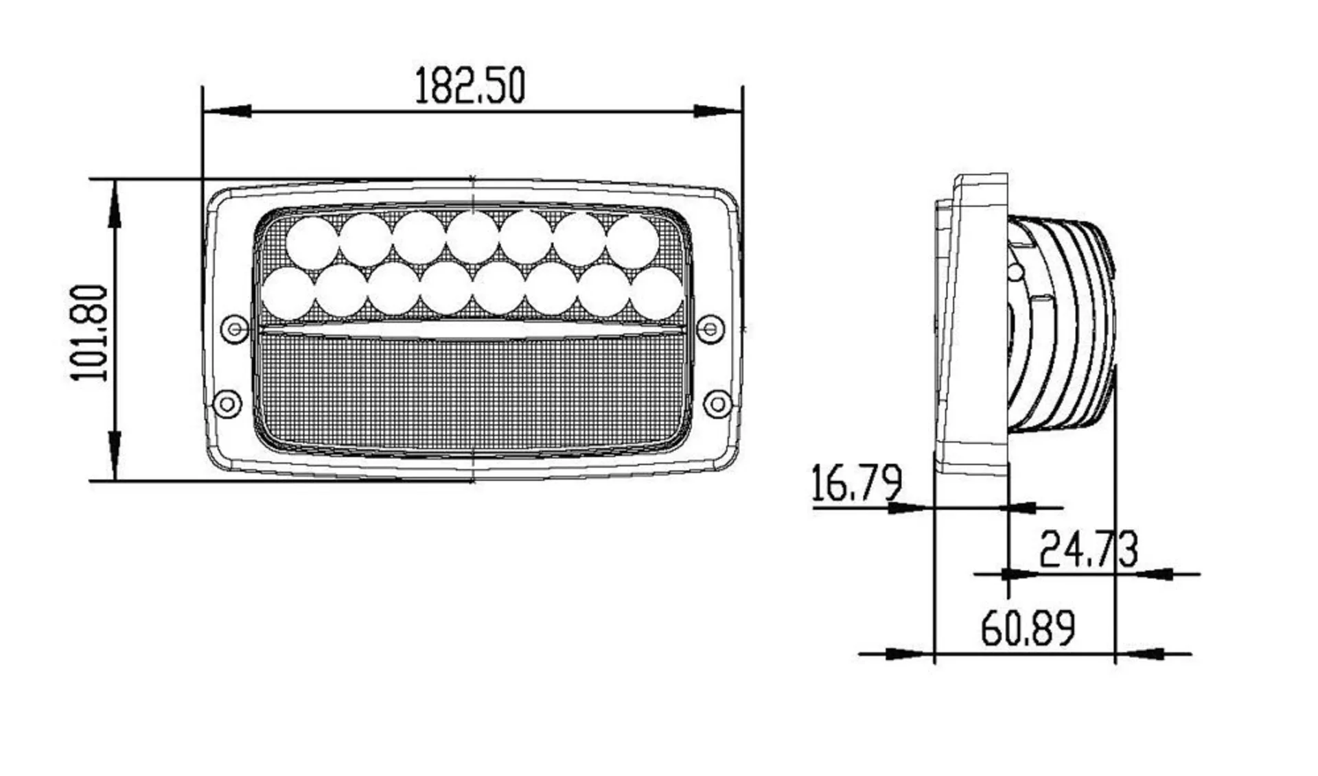 LED-Einbau-Arbeitsscheinwerfer 3’280 lm