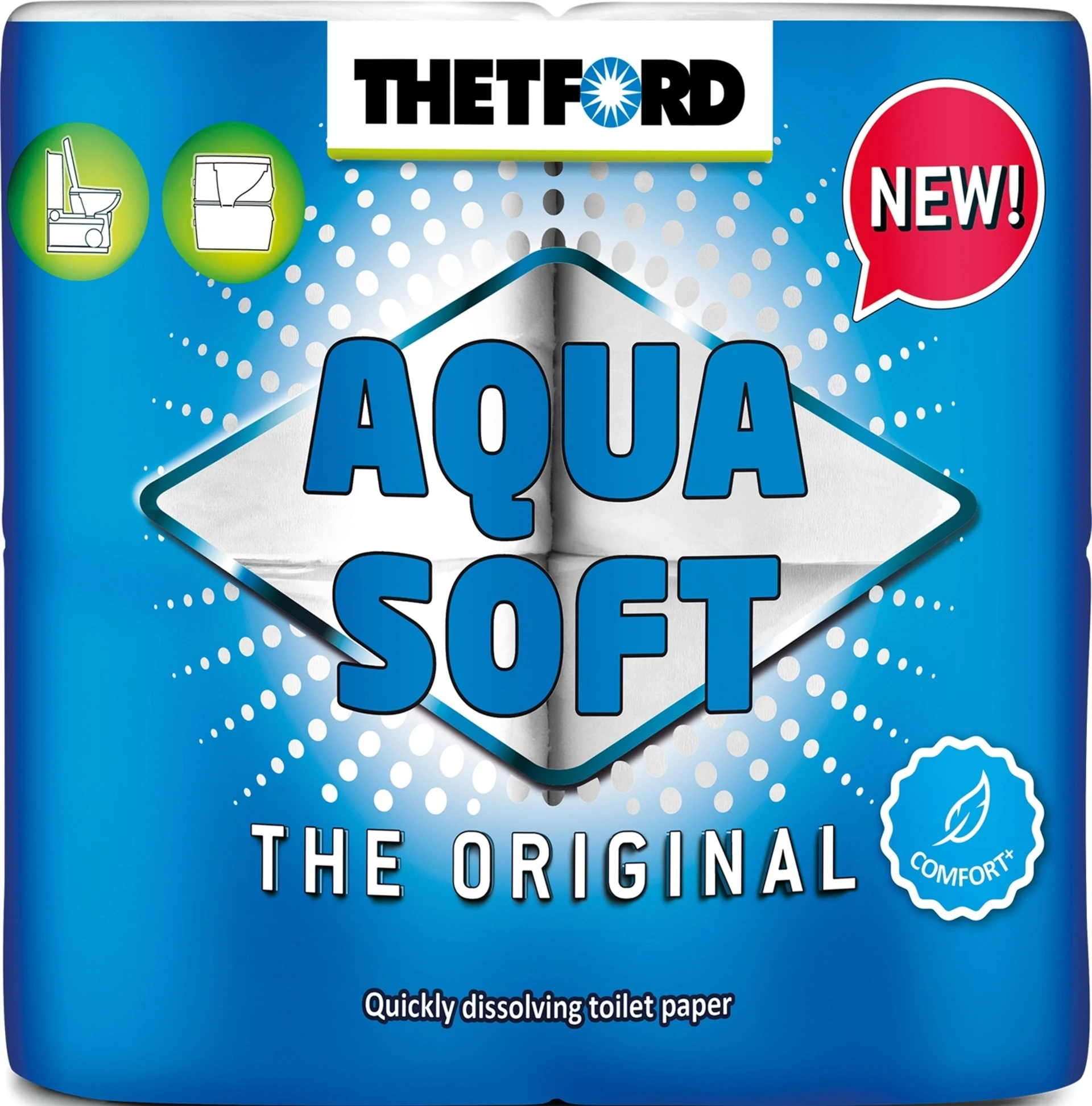 Thetford Aqua Soft ComfortPlus Toilettenpapier 4 Rollen