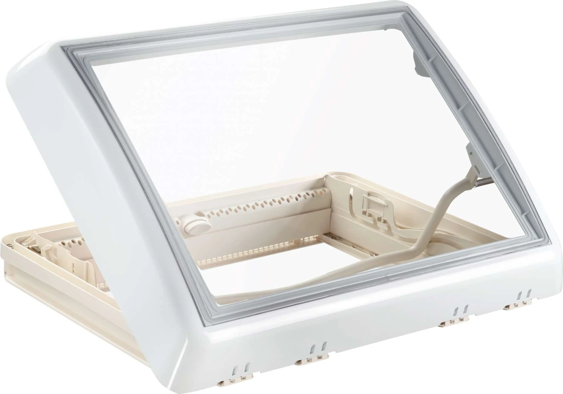 Dometic Midi Heki Style 700 x 500 mm Dachfenster weiß mit Hebel / mit Zwangsbelüftung