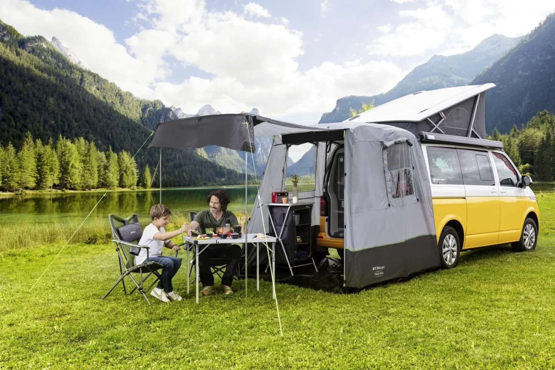 Berger Tonale Rear Bus Heckzelt VW T5 / T6 grau/ schwarz