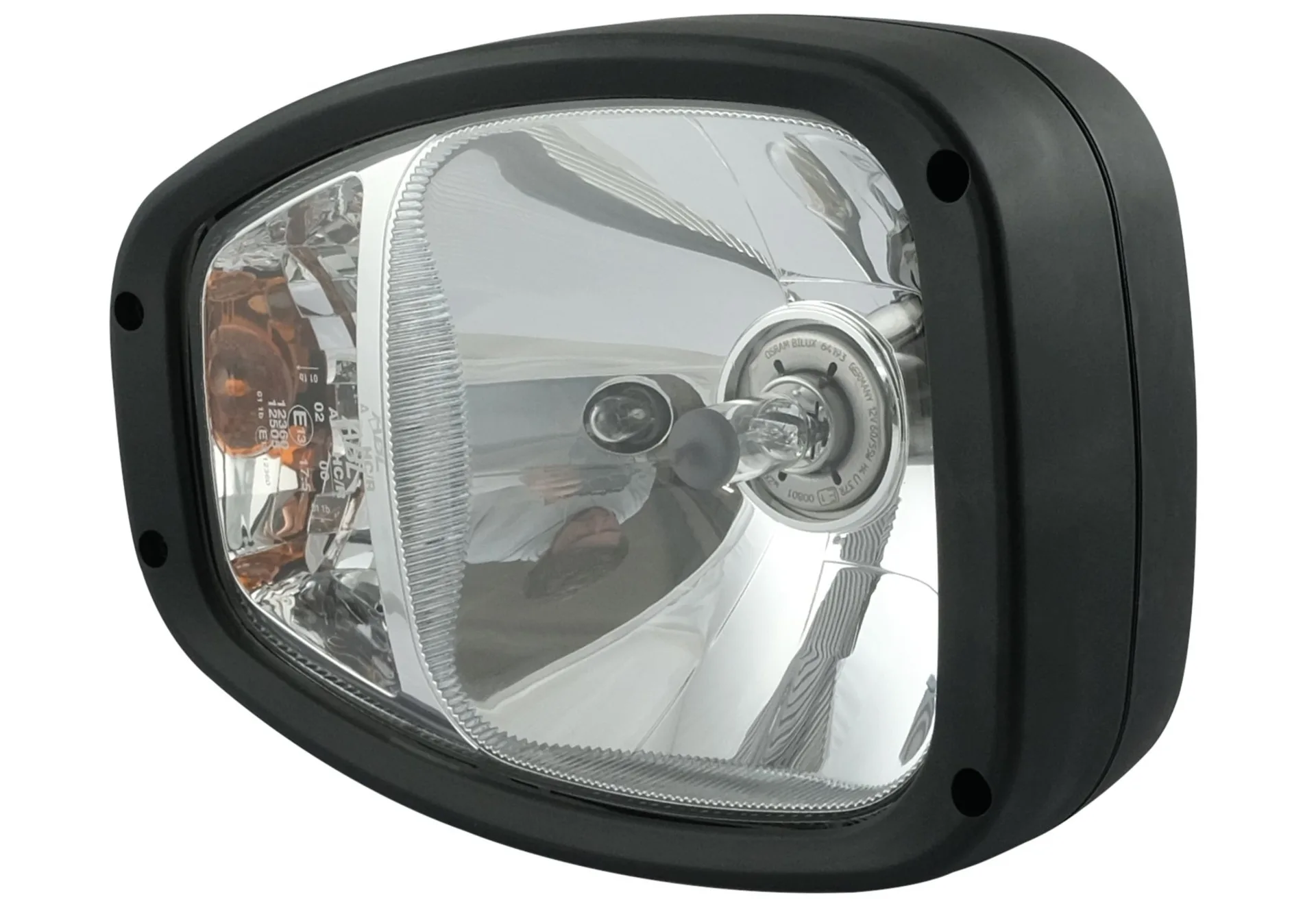 ABL - Halogen Aufbauscheinwerfer links + rechts 12 V, vertikale Montage Fern- und Abblendlicht (inkl. Blinker) Bef. hinten