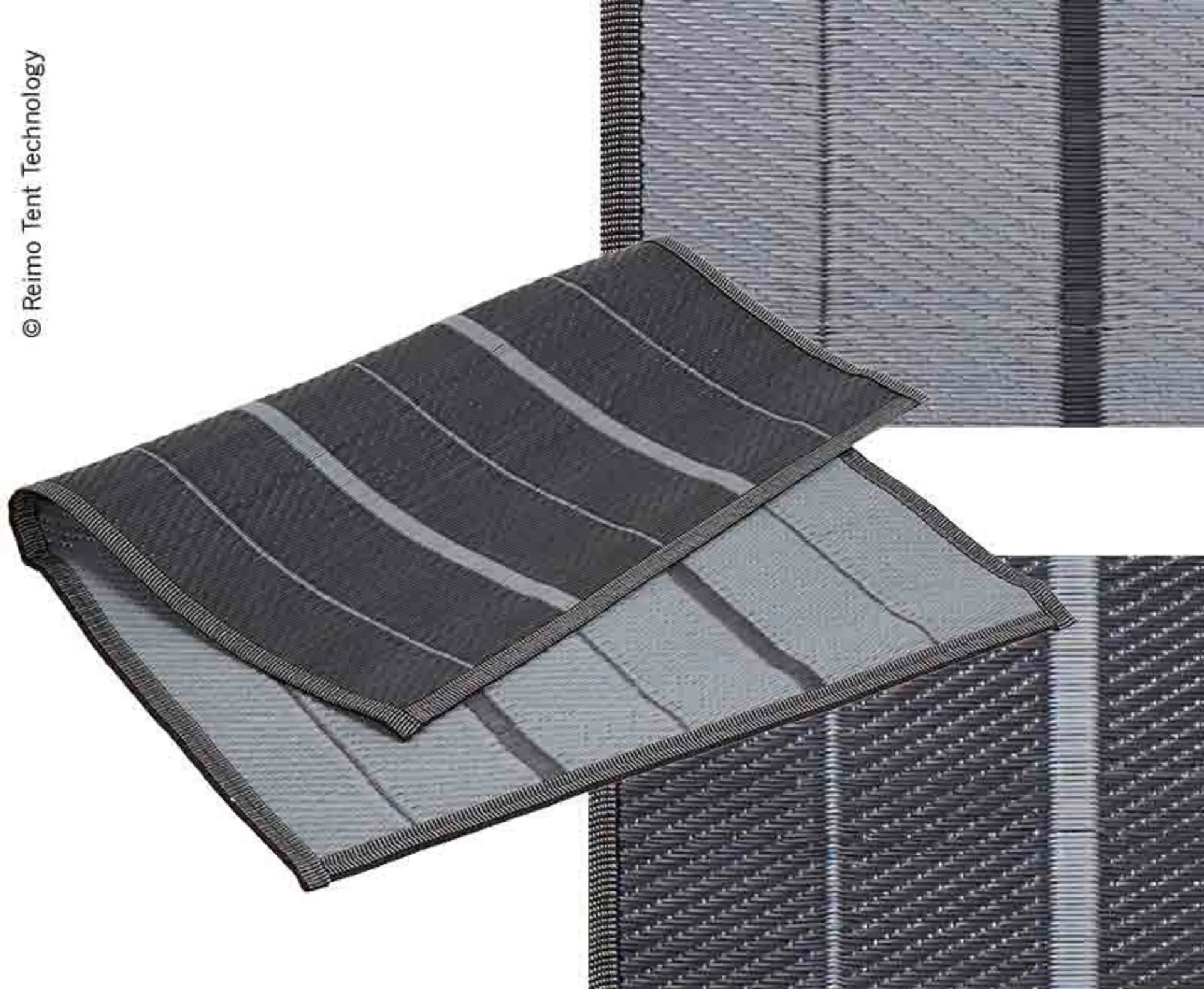 Markisenteppich VILLA GREY 3x3,9m, PP, inkl. Transporttasche