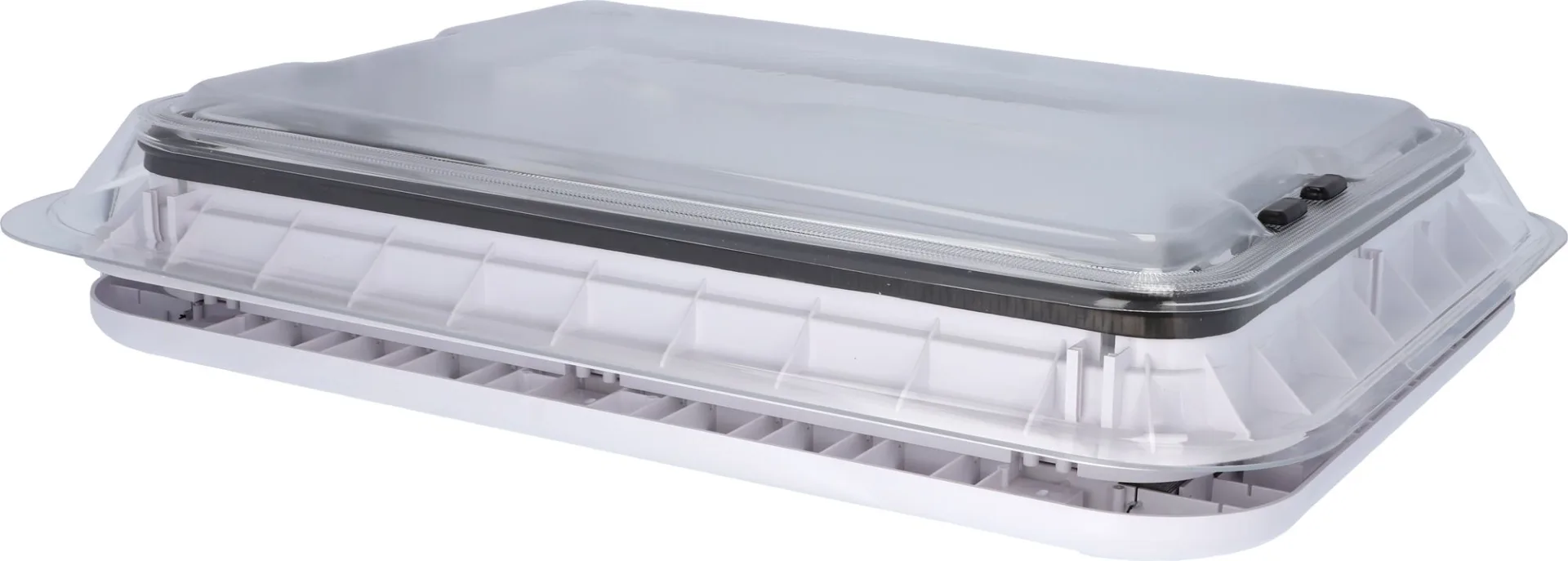 Berger Dachhaube mit Moskitoschutz & Verdunkelungsrollo 70 x 50 cm Transparent