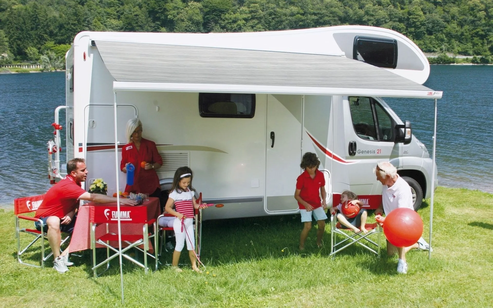 Fiamma F45s 350 Polar White store couleur de la toile Roya