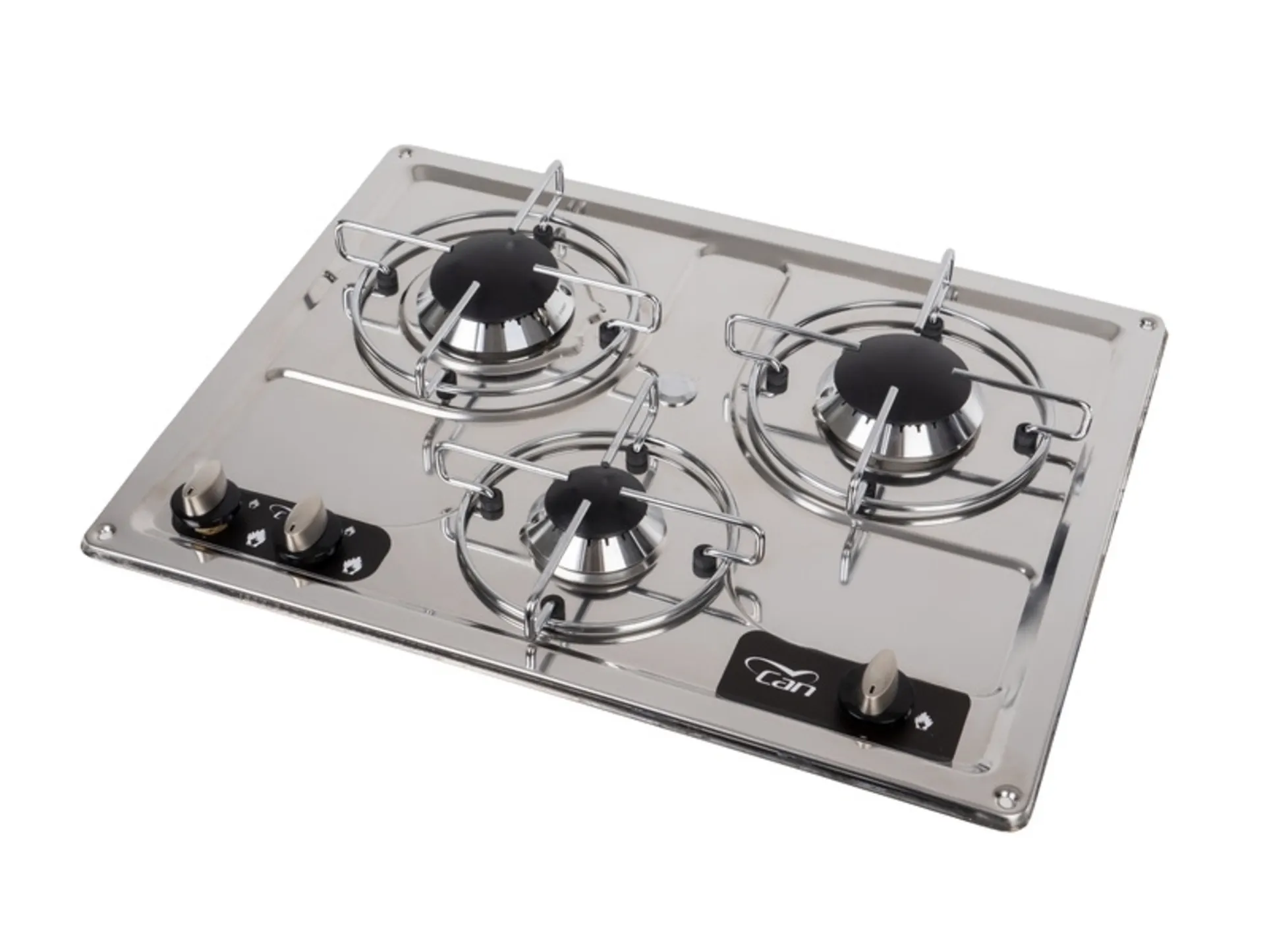 Cuisinière en acier inoxydable avec 3 feux et 3 niveaux de puissance