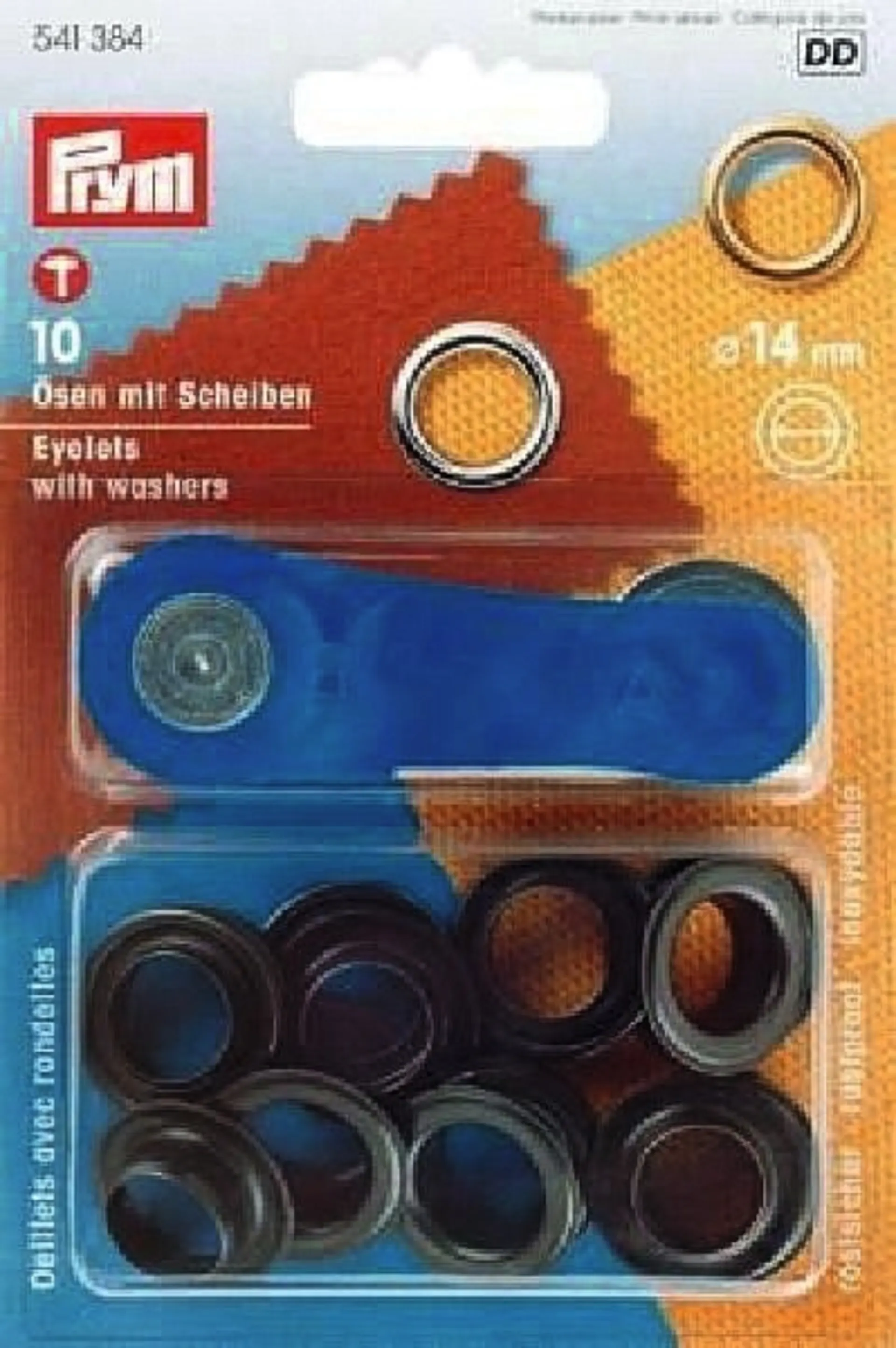 Ösen in Messing, Ø14mm brüniert