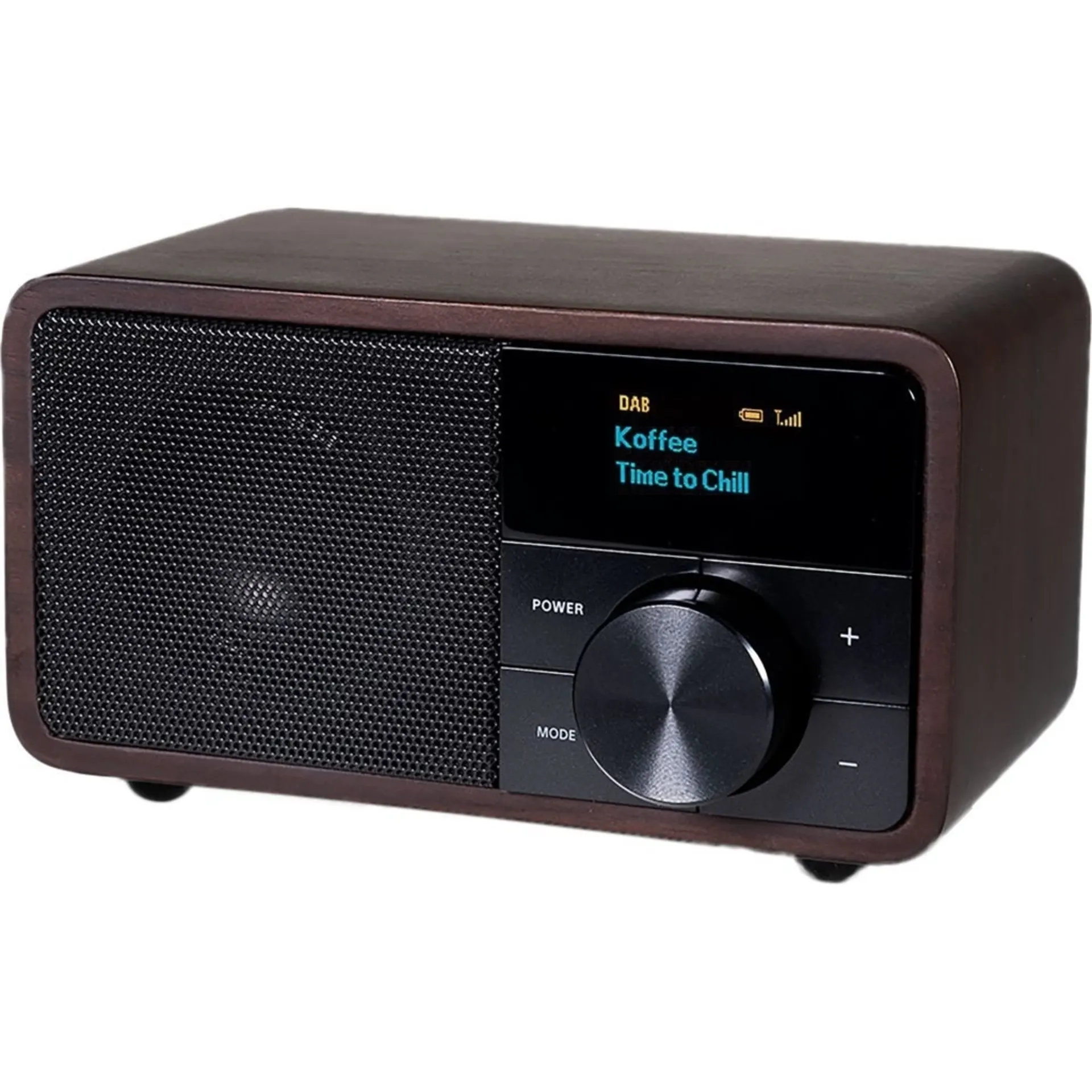 Radio numérique Kathrein DAB+ 1 mini avec Bluetooth, finition bois foncé Radio numérique Kathrein DAB+ 1 mini avec Bluetooth, finition bois foncé