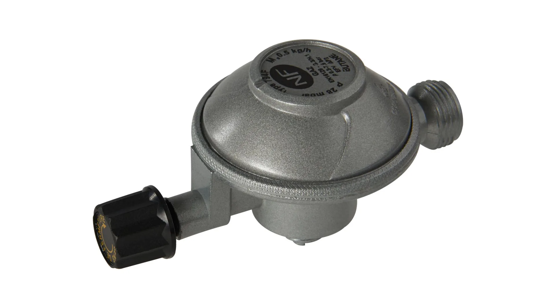 Favex régulateur de pression de gaz liquide pour caravane 28 mbar avec raccord enfichable