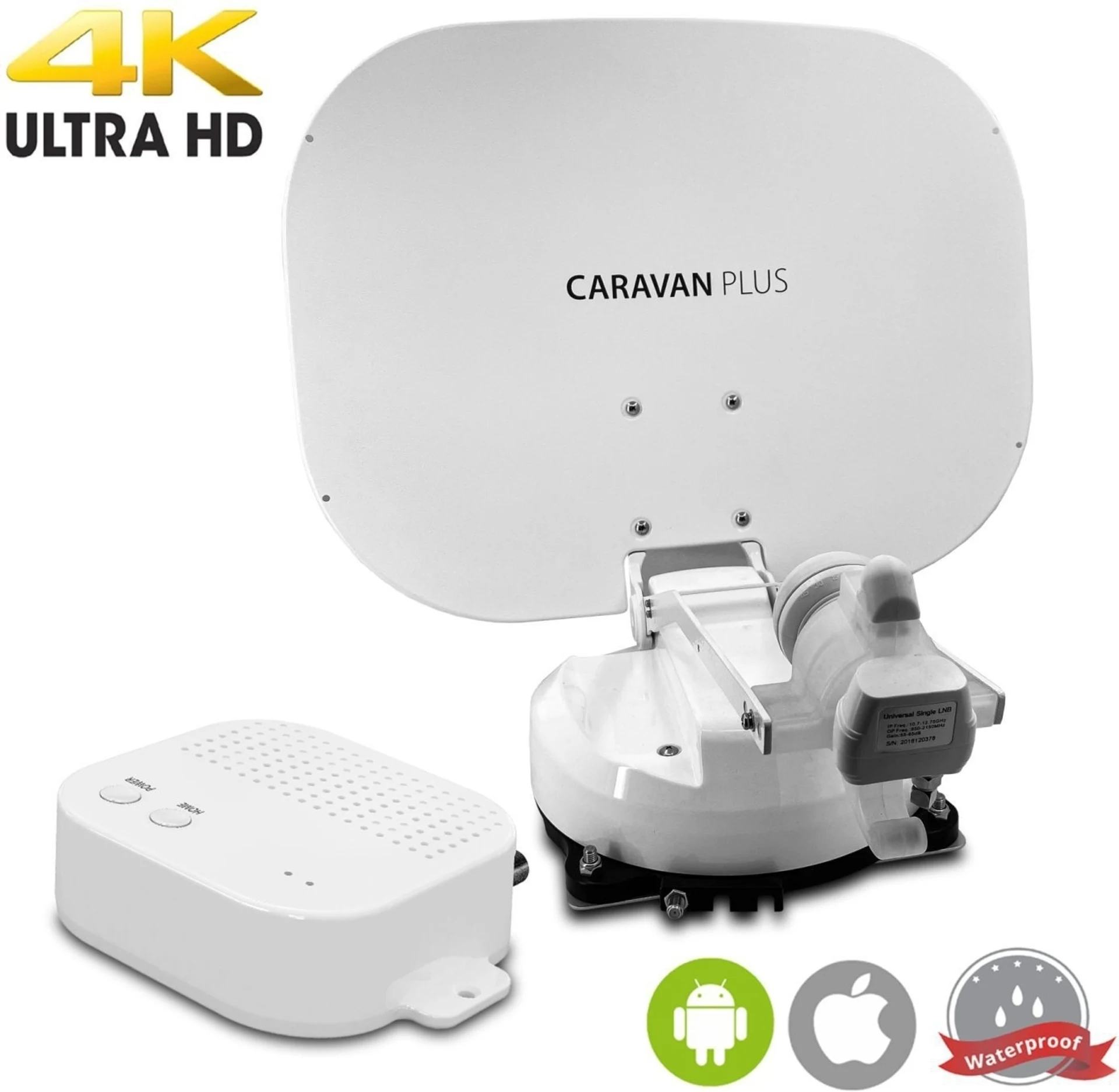 Selfsat Caravan Plus antenne satellite entièrement automatique avec Bluetooth / iOS / LNB simple