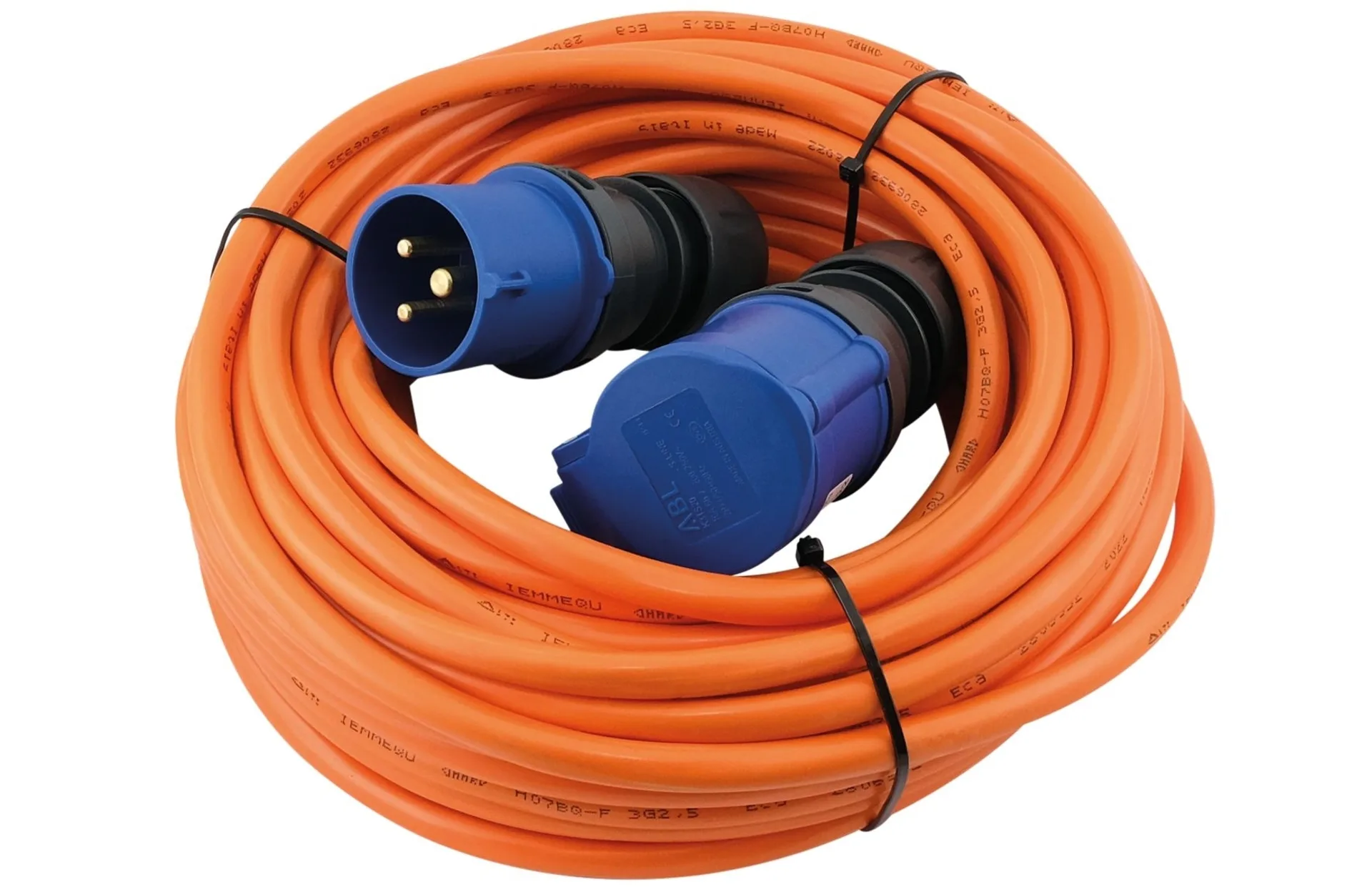 PUR-Verlängerungskabel CEE16/3 230 VAC 20.0 m 3x 2.5 mm2, mit Stecker und Kupplung CEE16/3