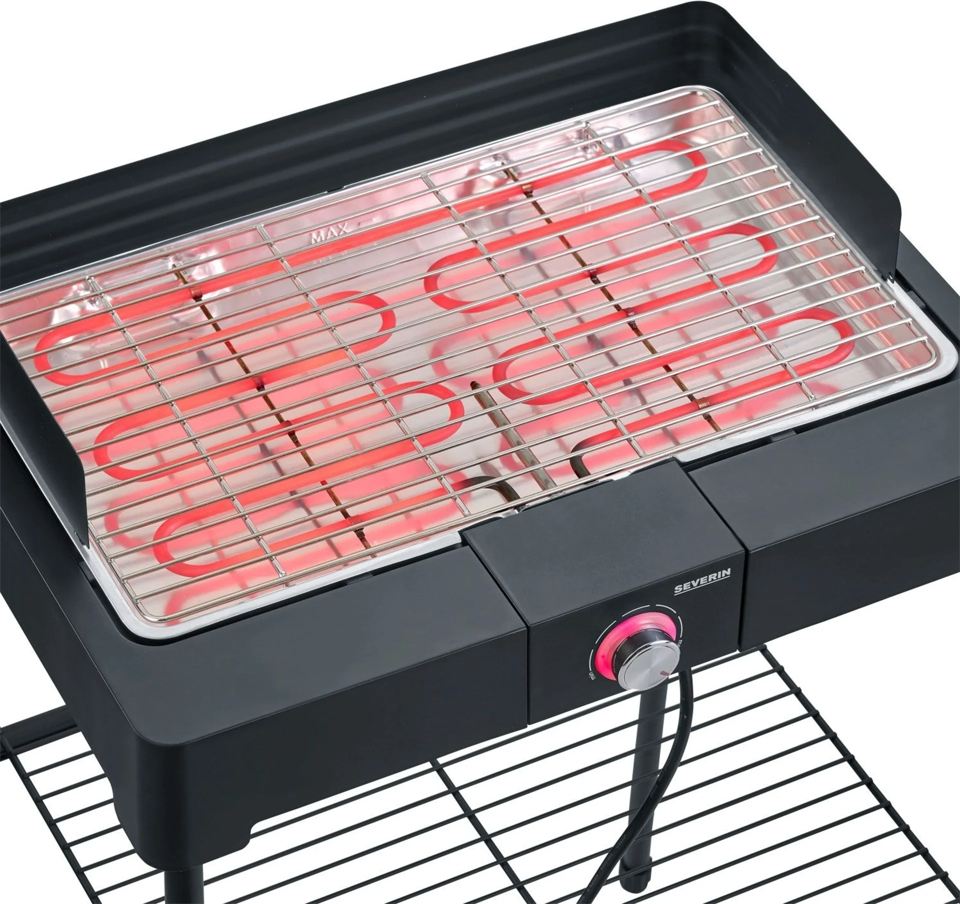 Gril électrique sur pied Severin avec grille de cuisson