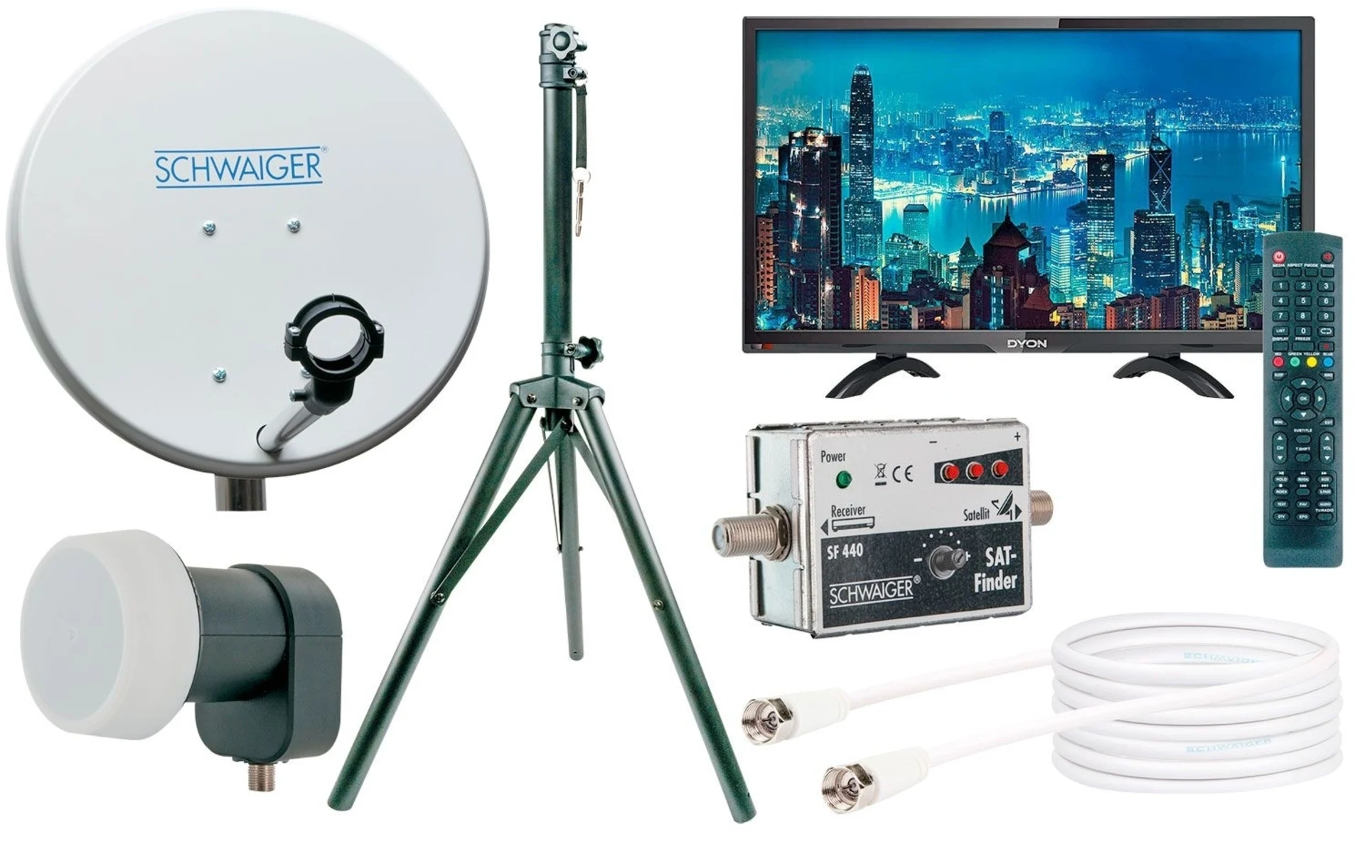 Schwaiger Système satellite de camping avec télévision Set complet 21,5