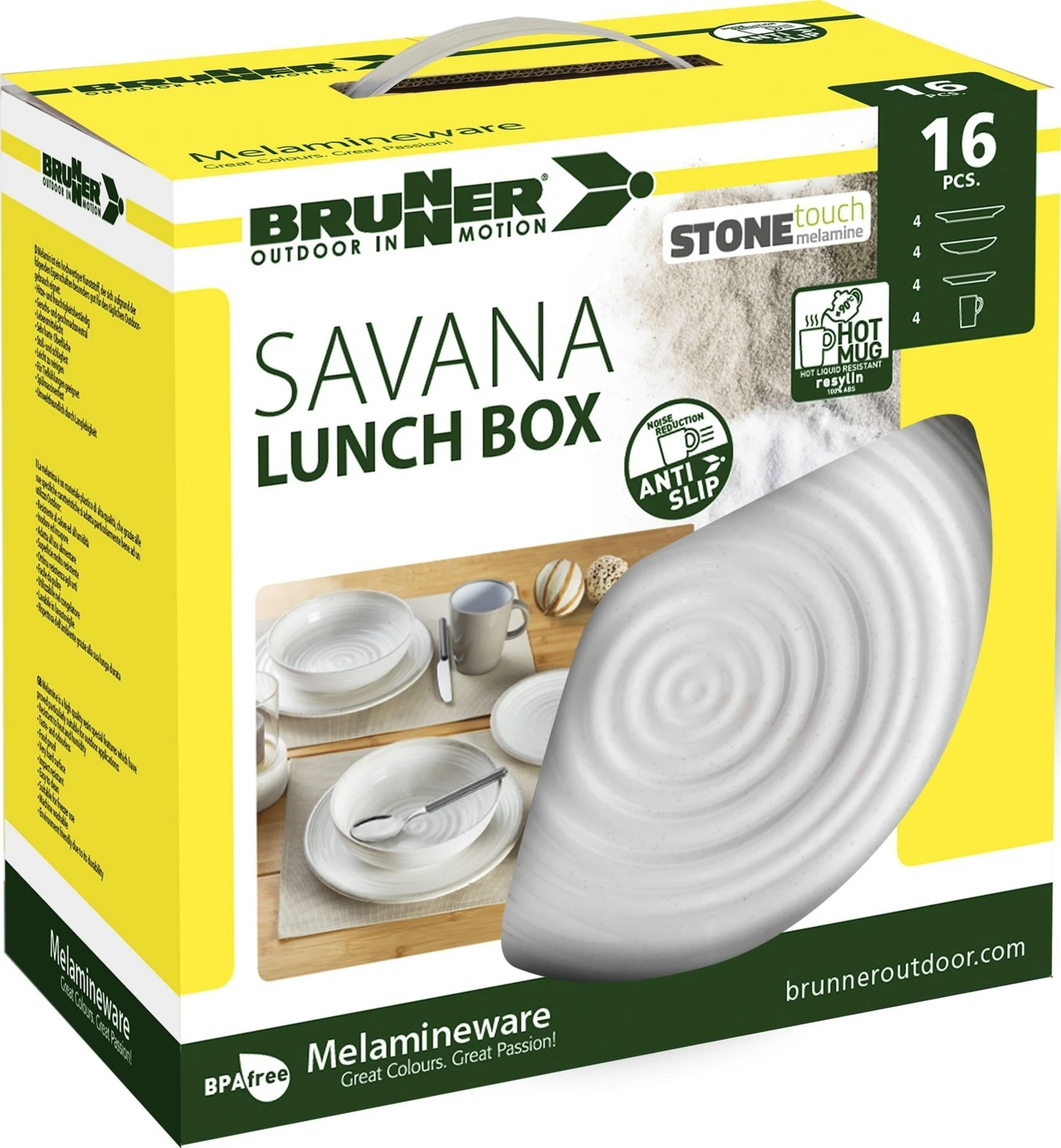 Brunner Savana Lunch Box Geschirr Set 16-tlg.