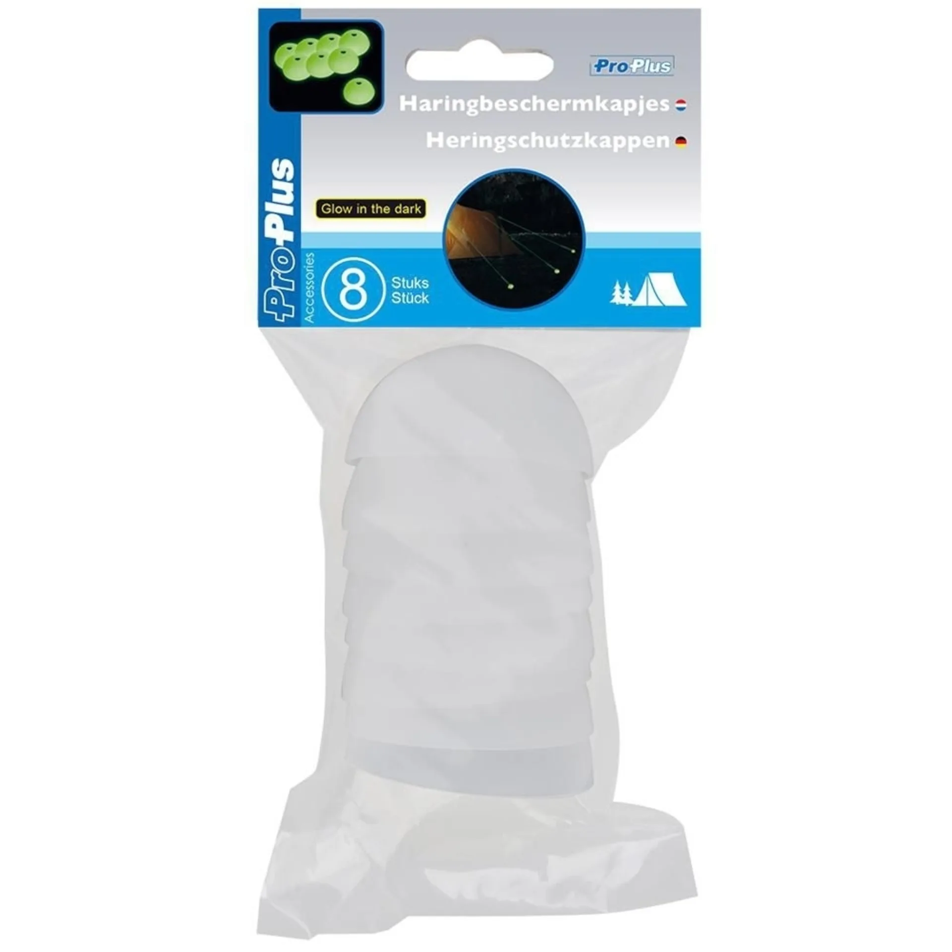 Pro Plus Heringschutzkappen Glow-in-the-dark 8 Stück