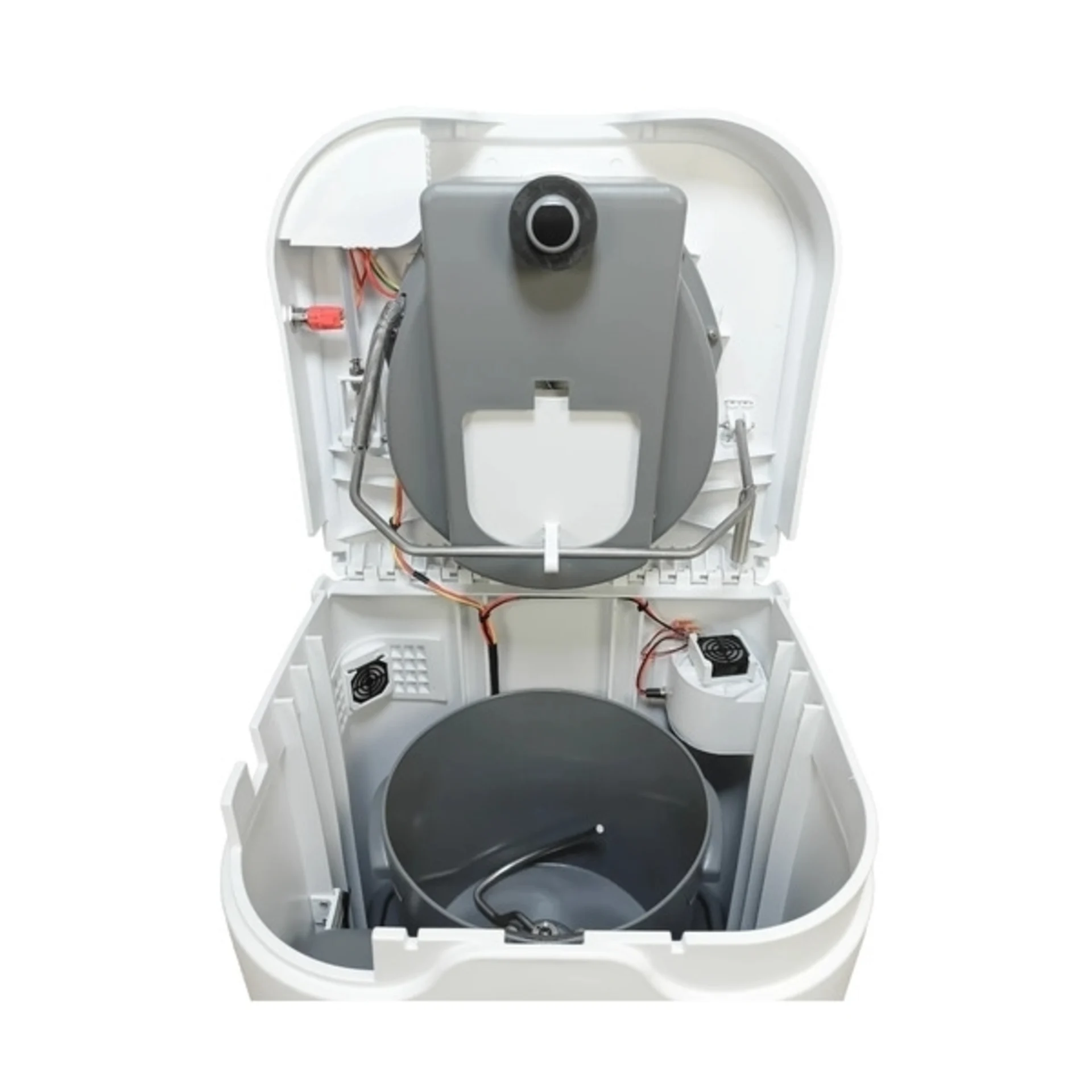 Toilettes à compost compactes avec agitateur électrique - Blanc - Version 4 Toilettes à compost compactes avec agitateur électrique - Blanc - Version 4