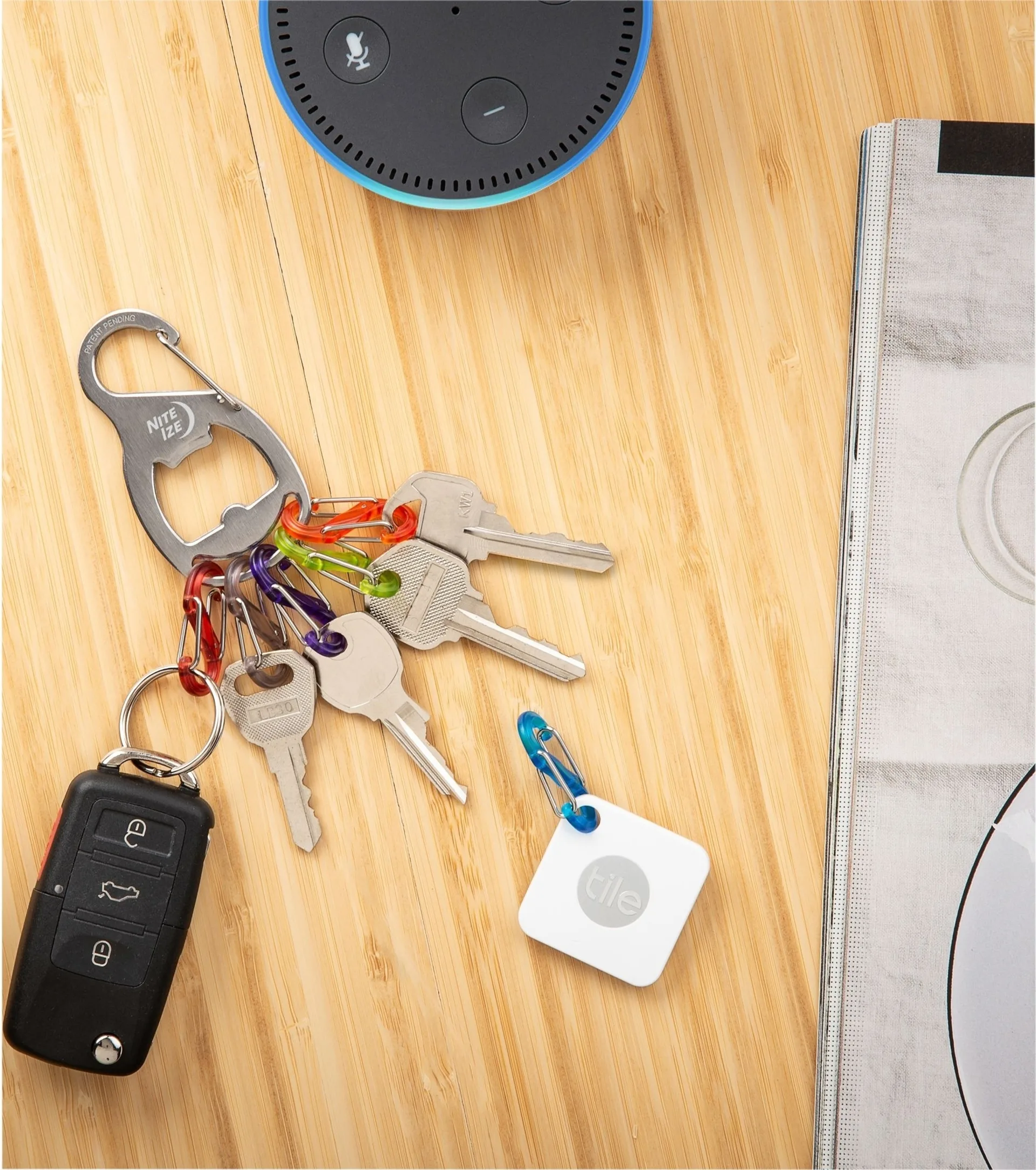 Nite Ize KeyRack + S-Biner en acier inoxydable
