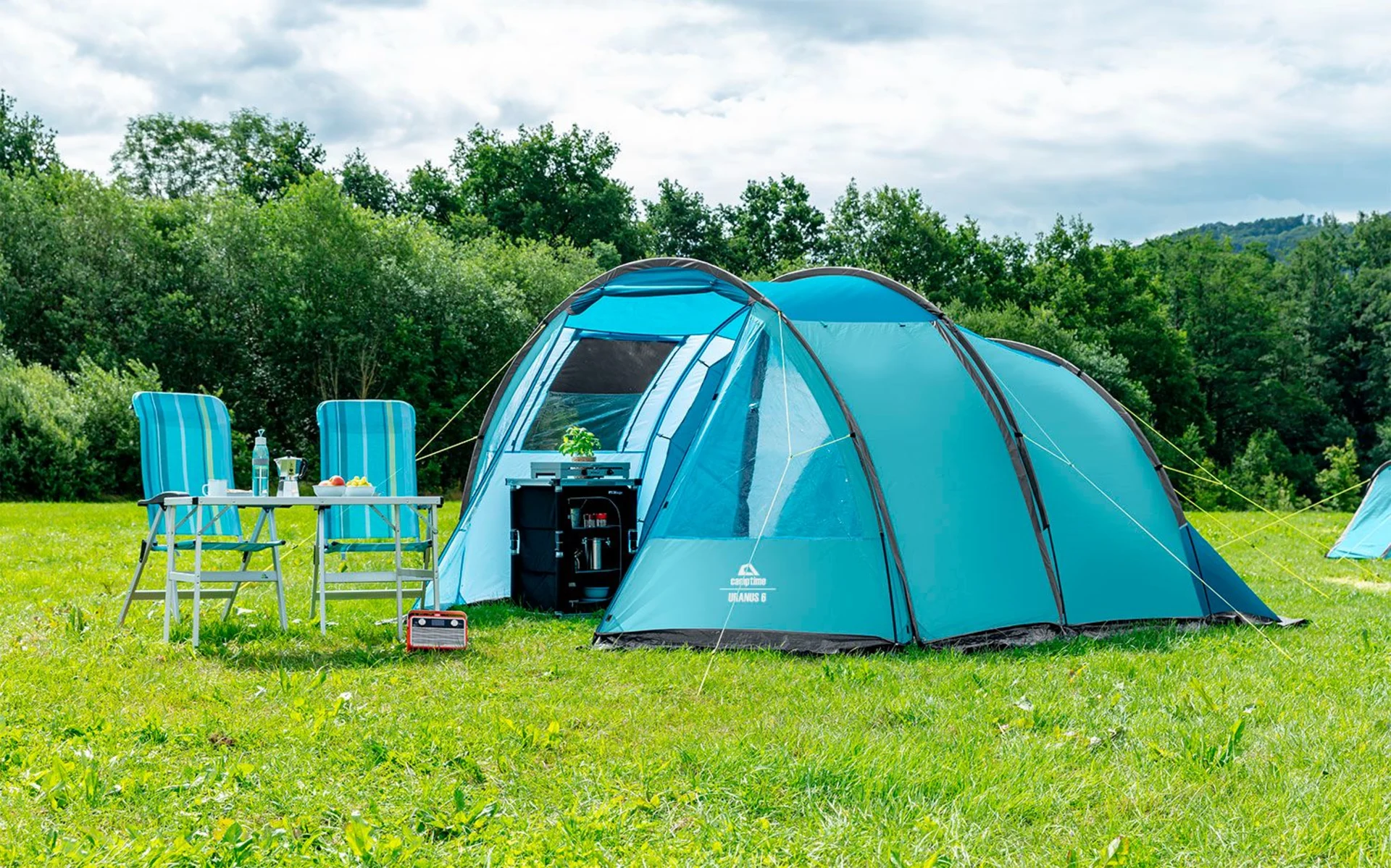 Camptime Uranus 6 Tunnelzelt hellblau für 6 Personen