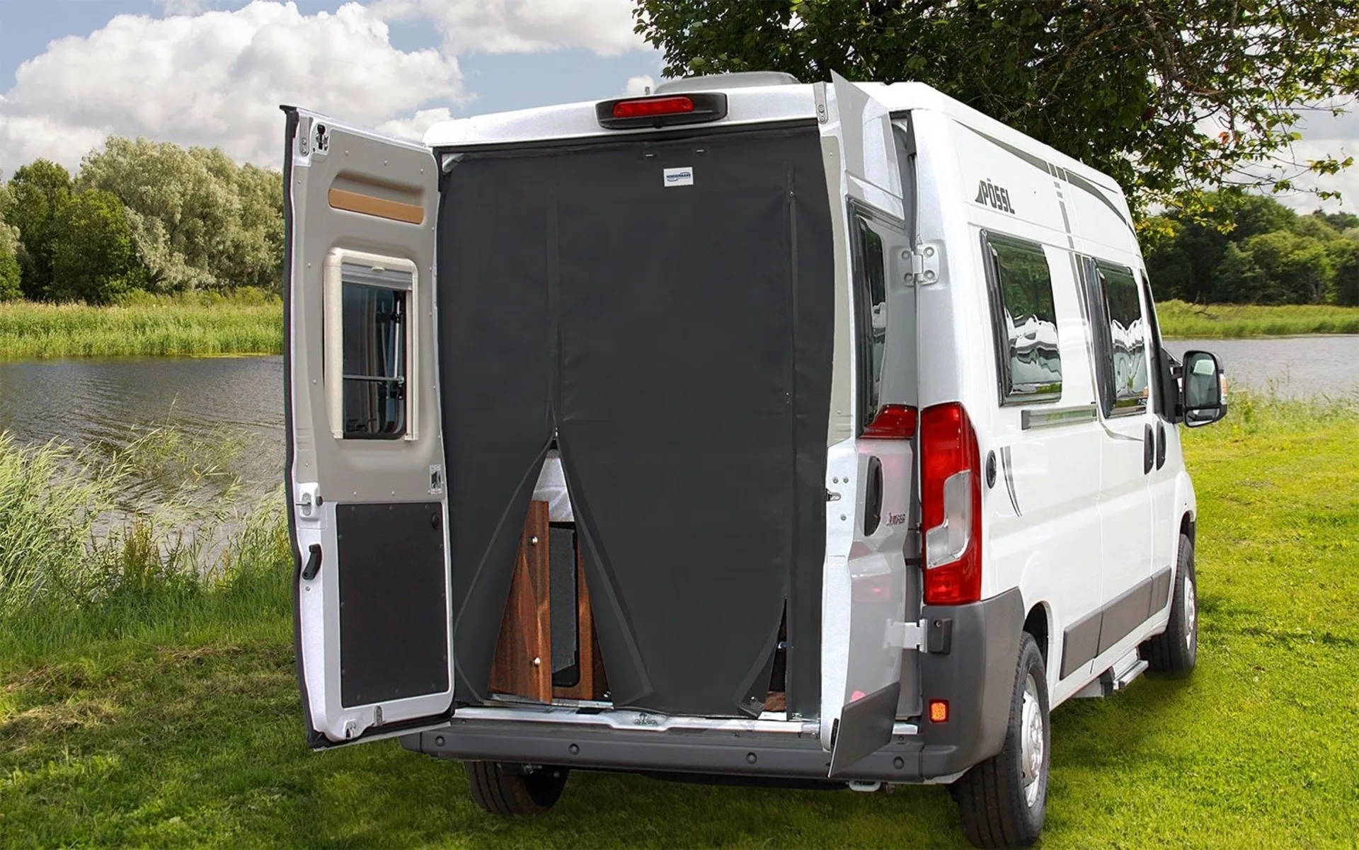 Hindermann Insektenschutzvorhang Hecktür Fiat Ducato ab Bj. 2007 Hoch