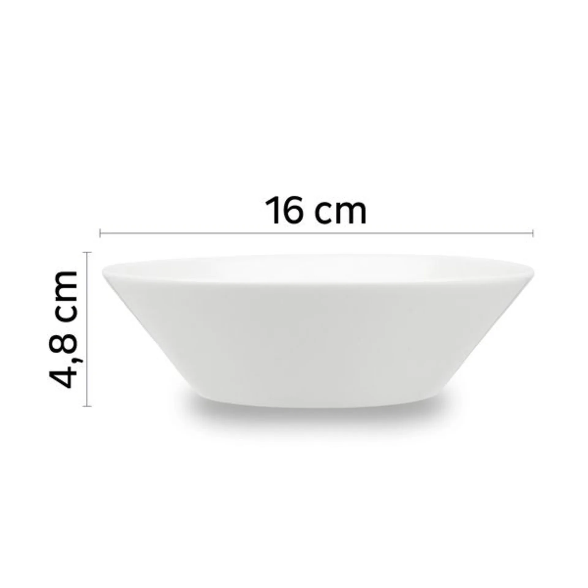 Magnet-Teller Bowl, 2 Stück, weiss, Porzellan, H4.8cm, Ø16cm