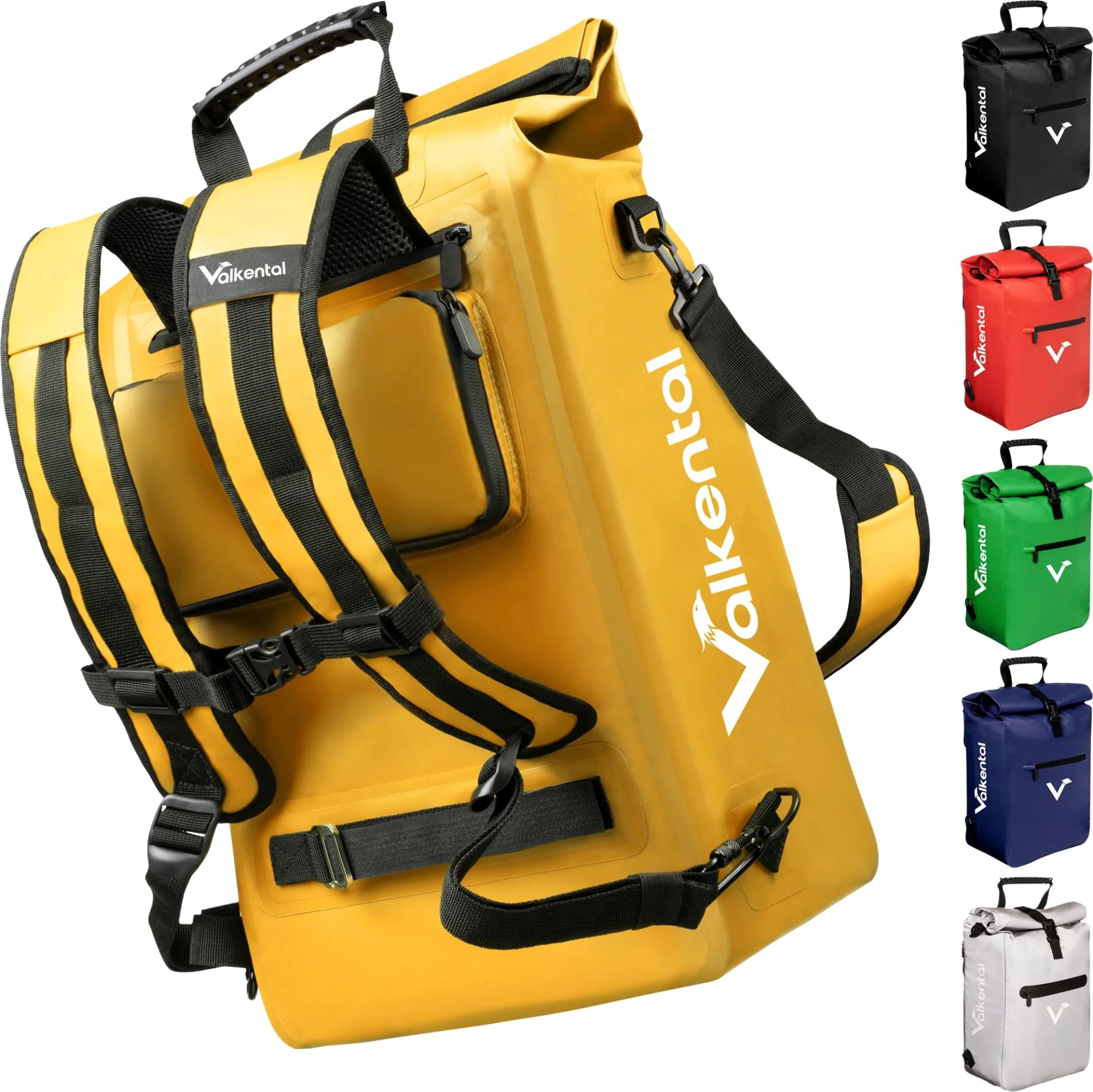 Valkental ValkOne 3-in-1 Fahrradtasche 25 Liter gelb