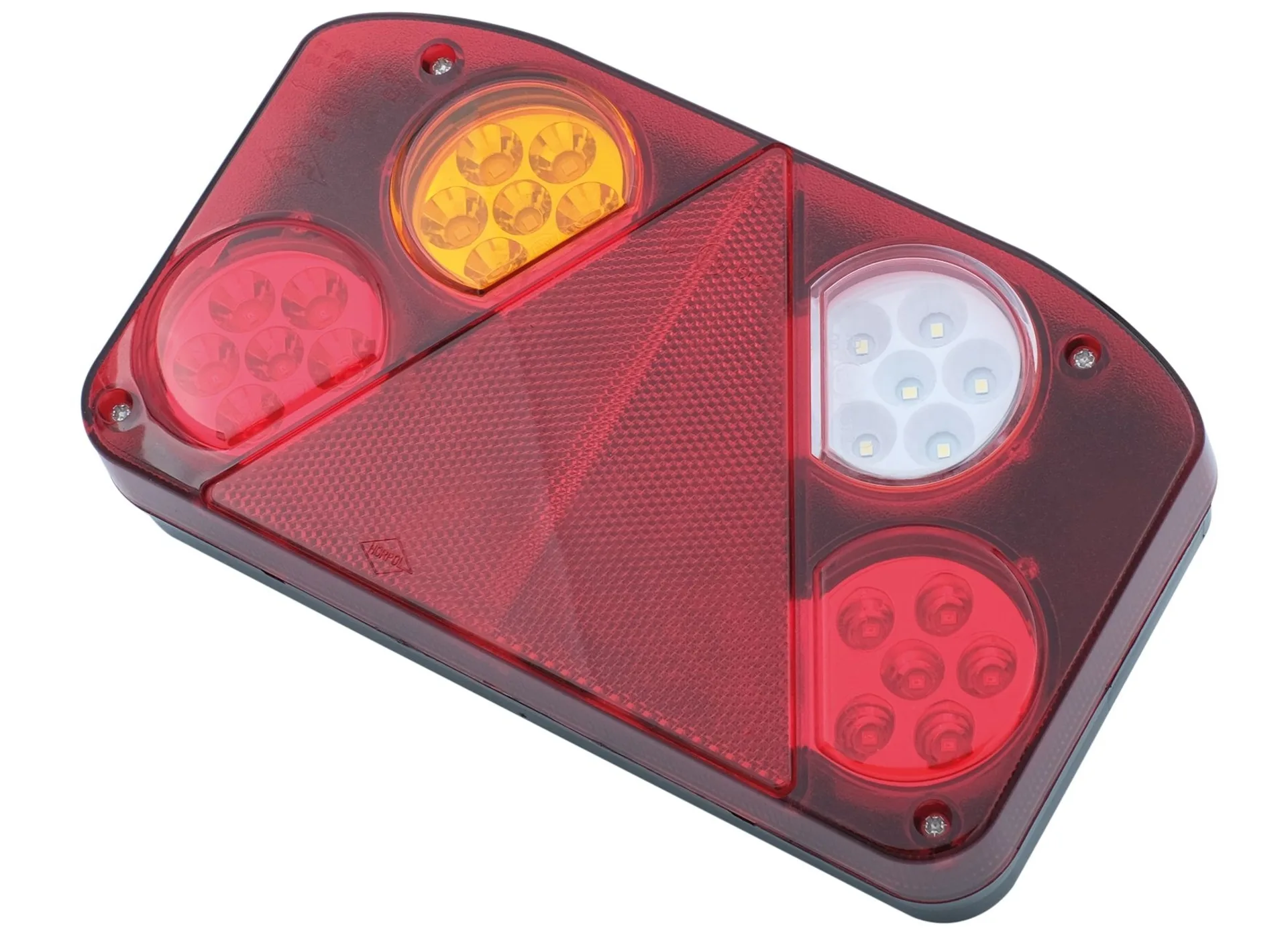 Horpol - LED Schlussleuchte 12/24 V links 238 x 138 mm, IP55 mit RFL und NSL Horpol - LED Schlussleuchte 12/24 V links 238 x 138 mm, IP55 mit RFL und NSL