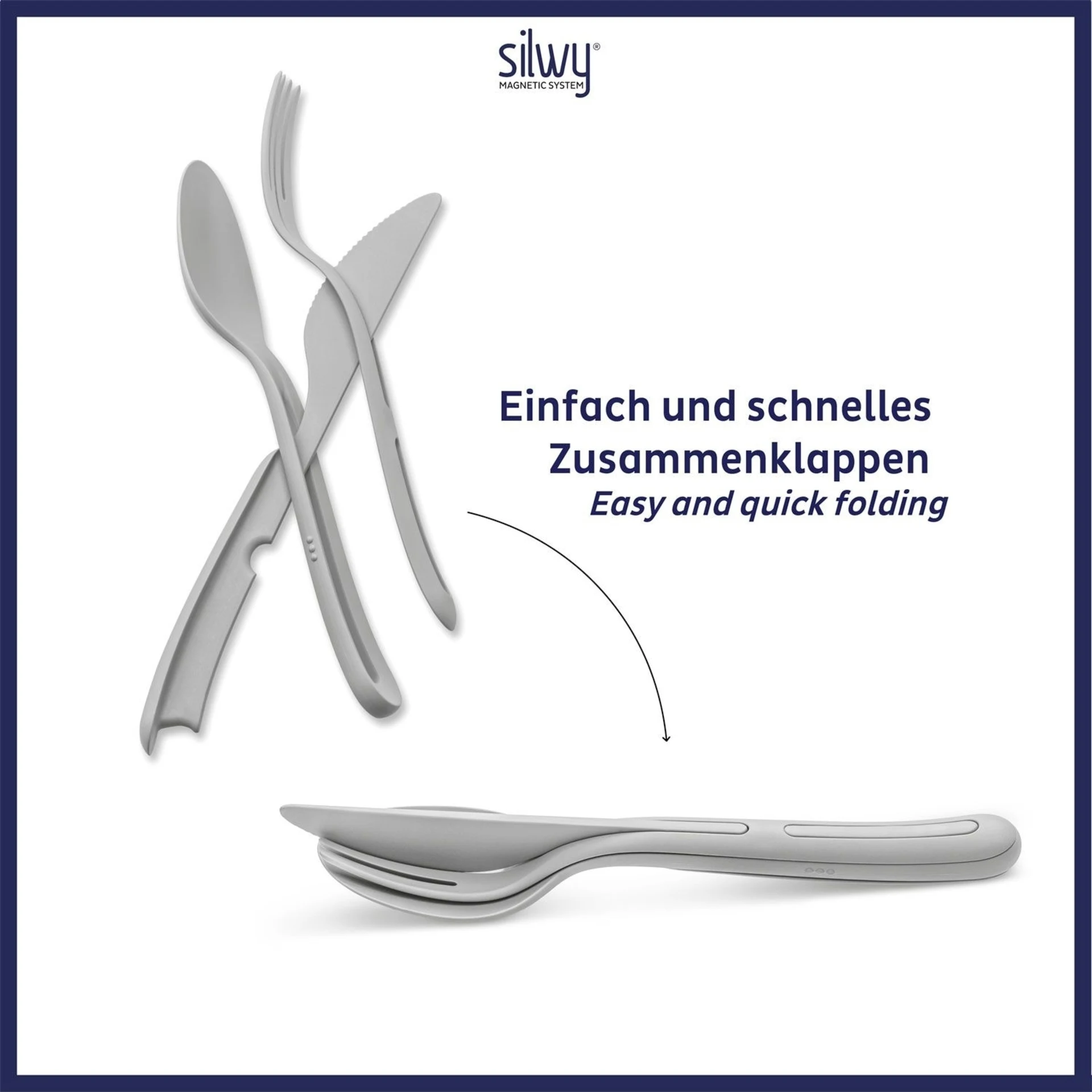 silwy® Set de couverts pliables Tricky 3 pcs.