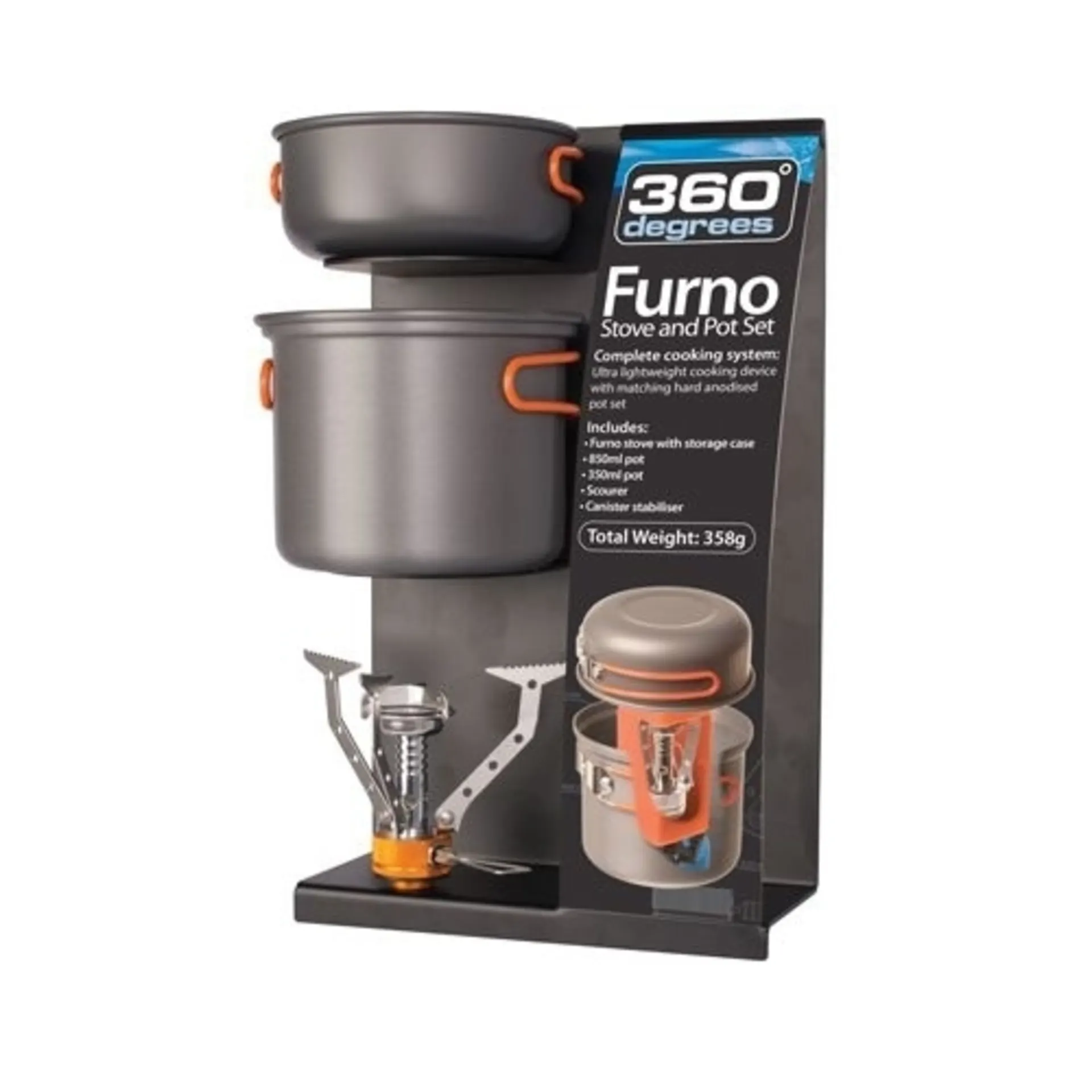 360° DEGREES FURNO STOVE & POT 360 Degrees Kocherset