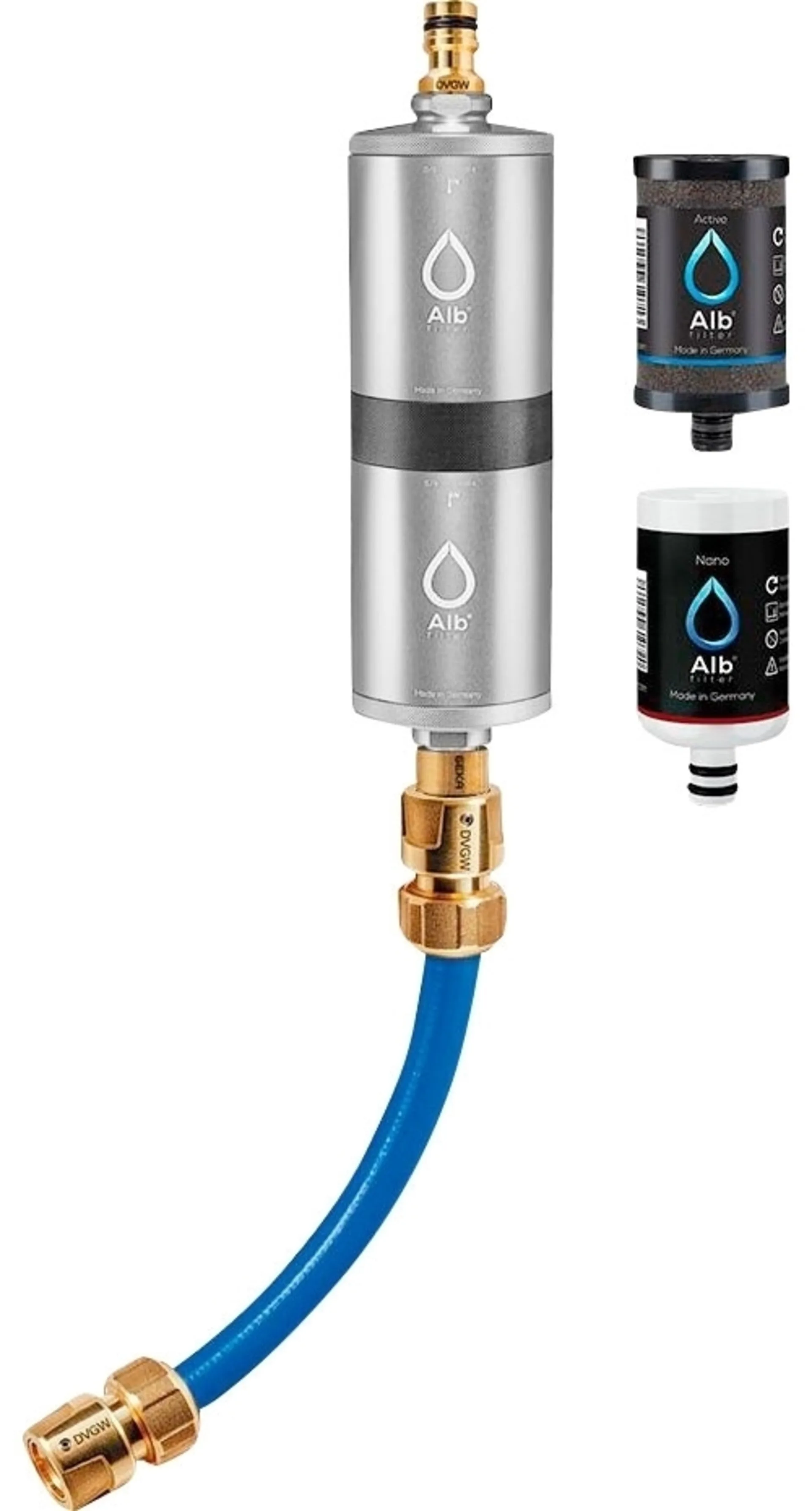Alb Filter FUSION Active+Nano Trinkwasserfilter - Camping-Set: Mobil mit Koffer - Silber Alb Filter FUSION Active+Nano Trinkwasserfilter - Camping-Set: Mobil mit Koffer - Silber