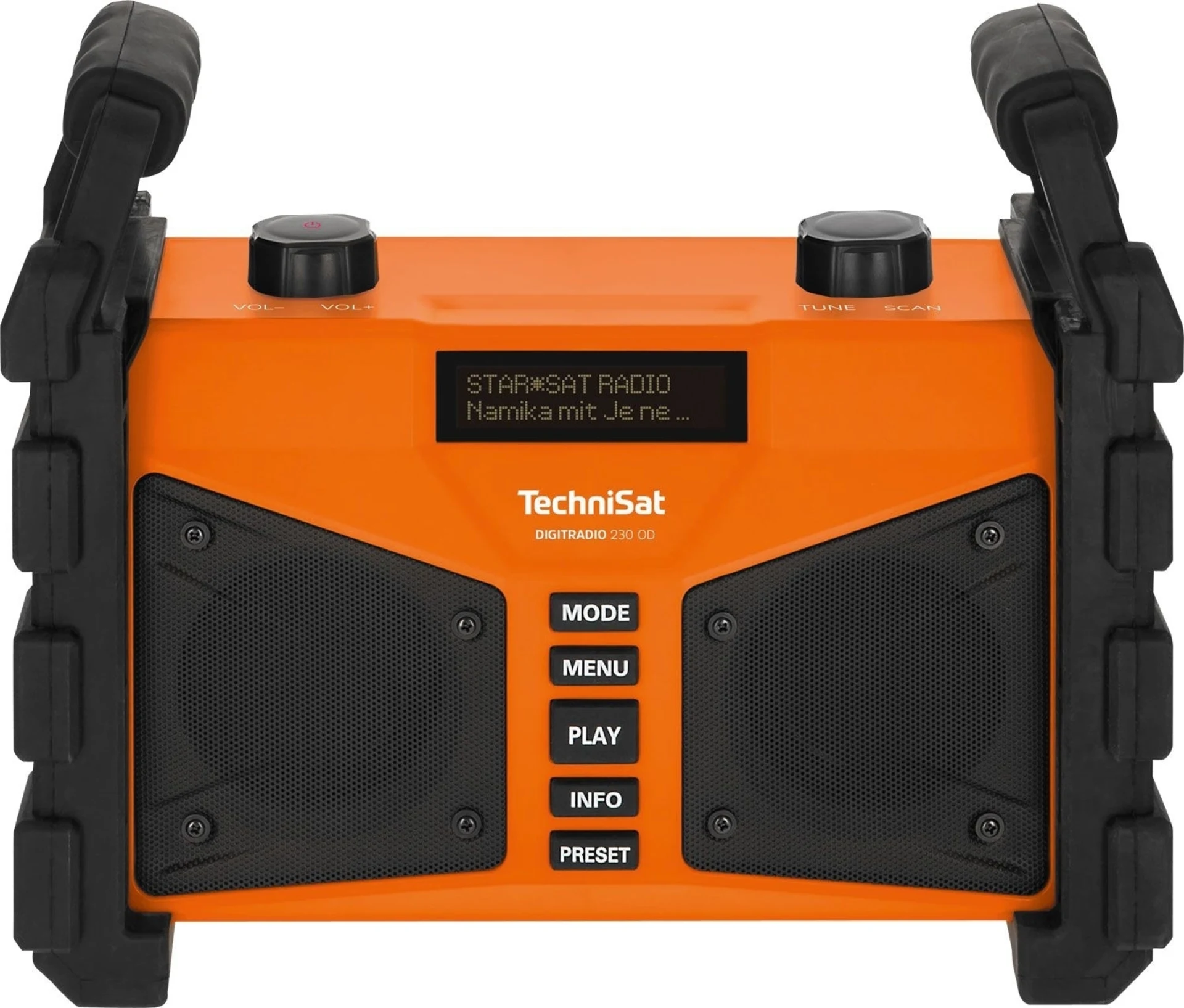 TechniSat DAB+ Digitradio 230 OD Mobiles Baustellenradio mit Akku und Bluetooth-Audiostreaming