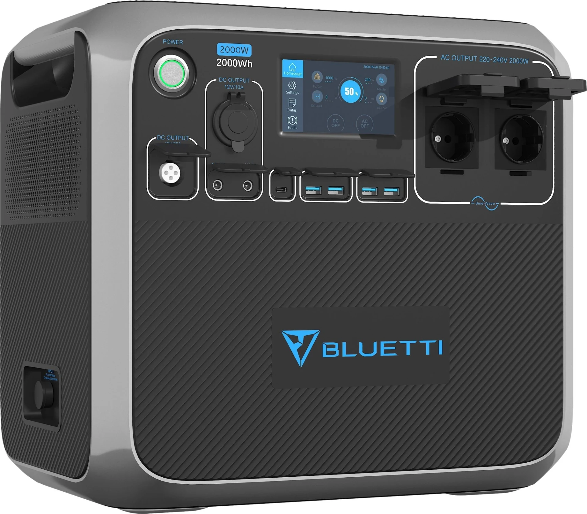 Station d'alimentation portable BLUETTI AC200P - Gris - UE