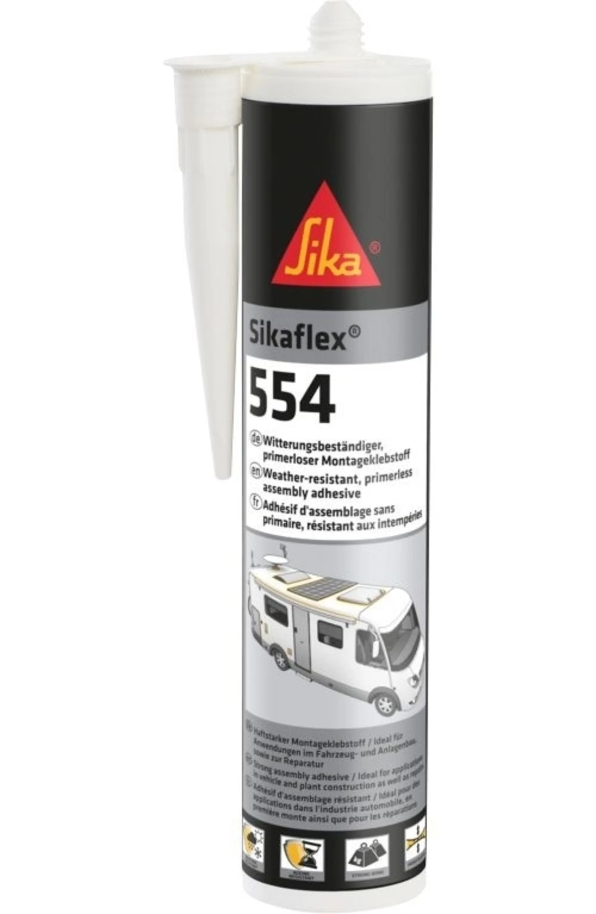 Sika Sikaflex 554 colle de montage cartouche 300 ml noir