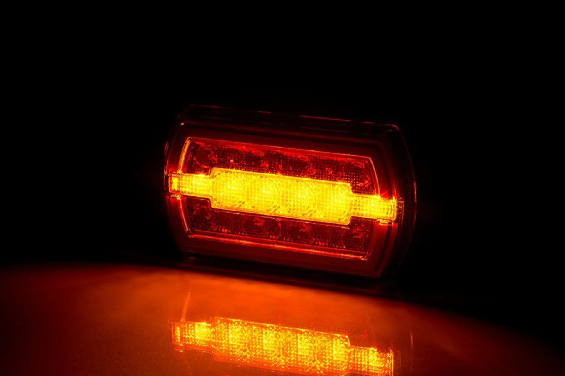 Horpol - LED Schlussleuchte 12/24 V 120 x 70 mm, IP68, Positionslicht im Neondesign, Montage horizontal oder vertikal