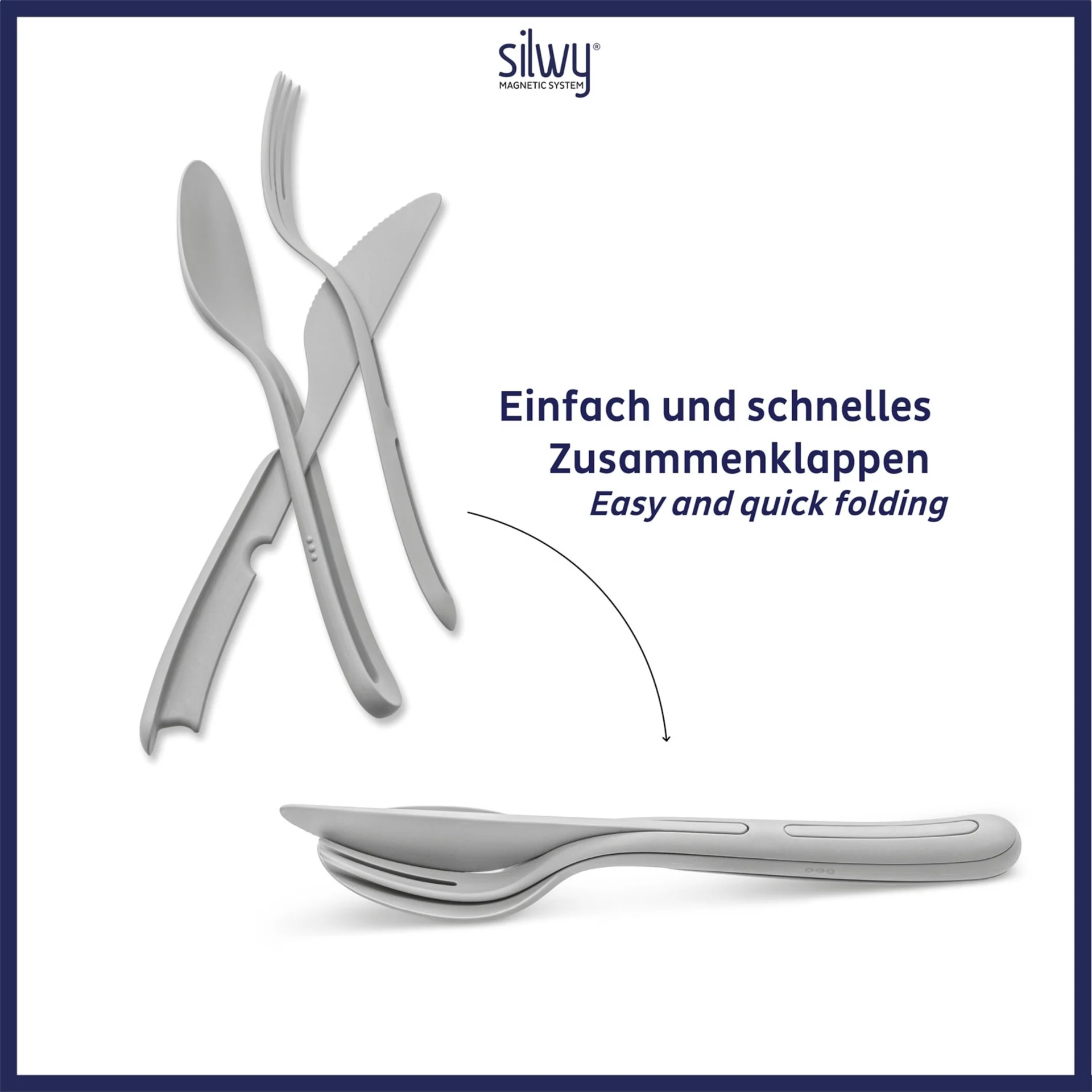 silwy® Set de couverts pliables Tricky 3 pcs.