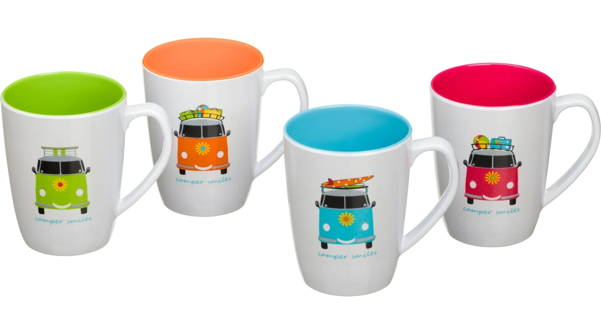 Set de 4 tasses Camper Smiles 350 ml