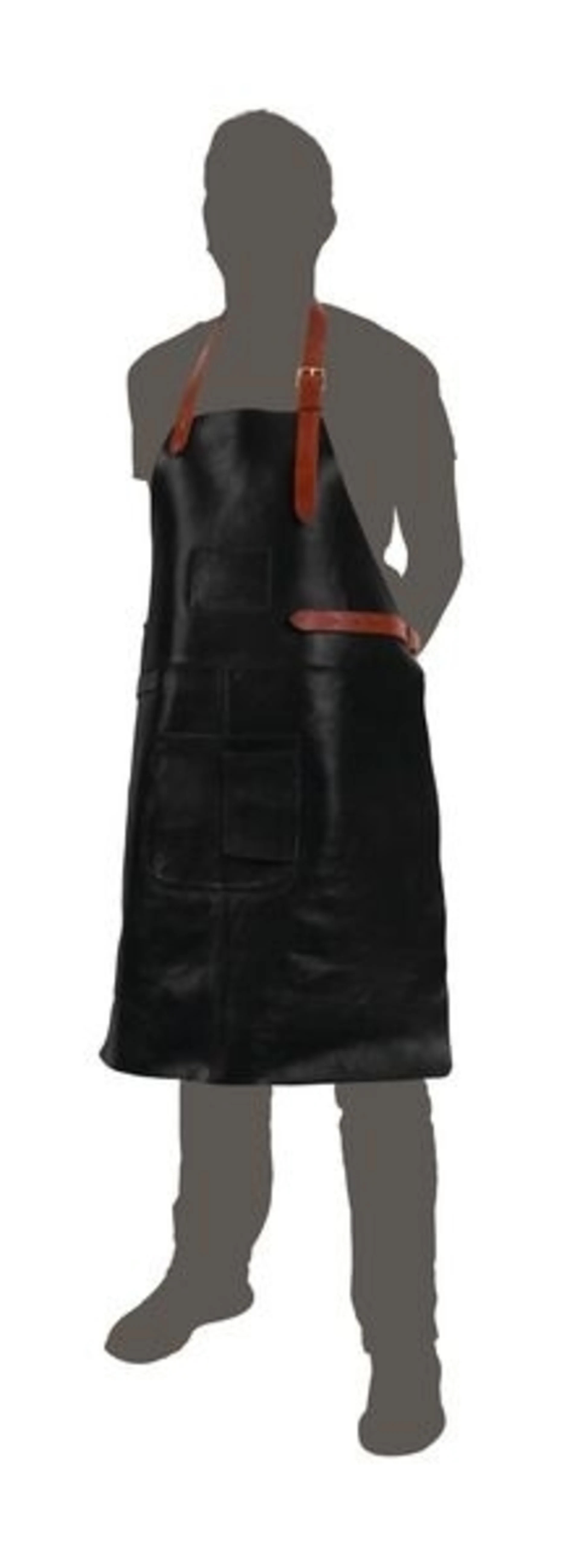 HOLIDAY TRAVEL Grillschürze aus hochwertigem Leder in Schwarz