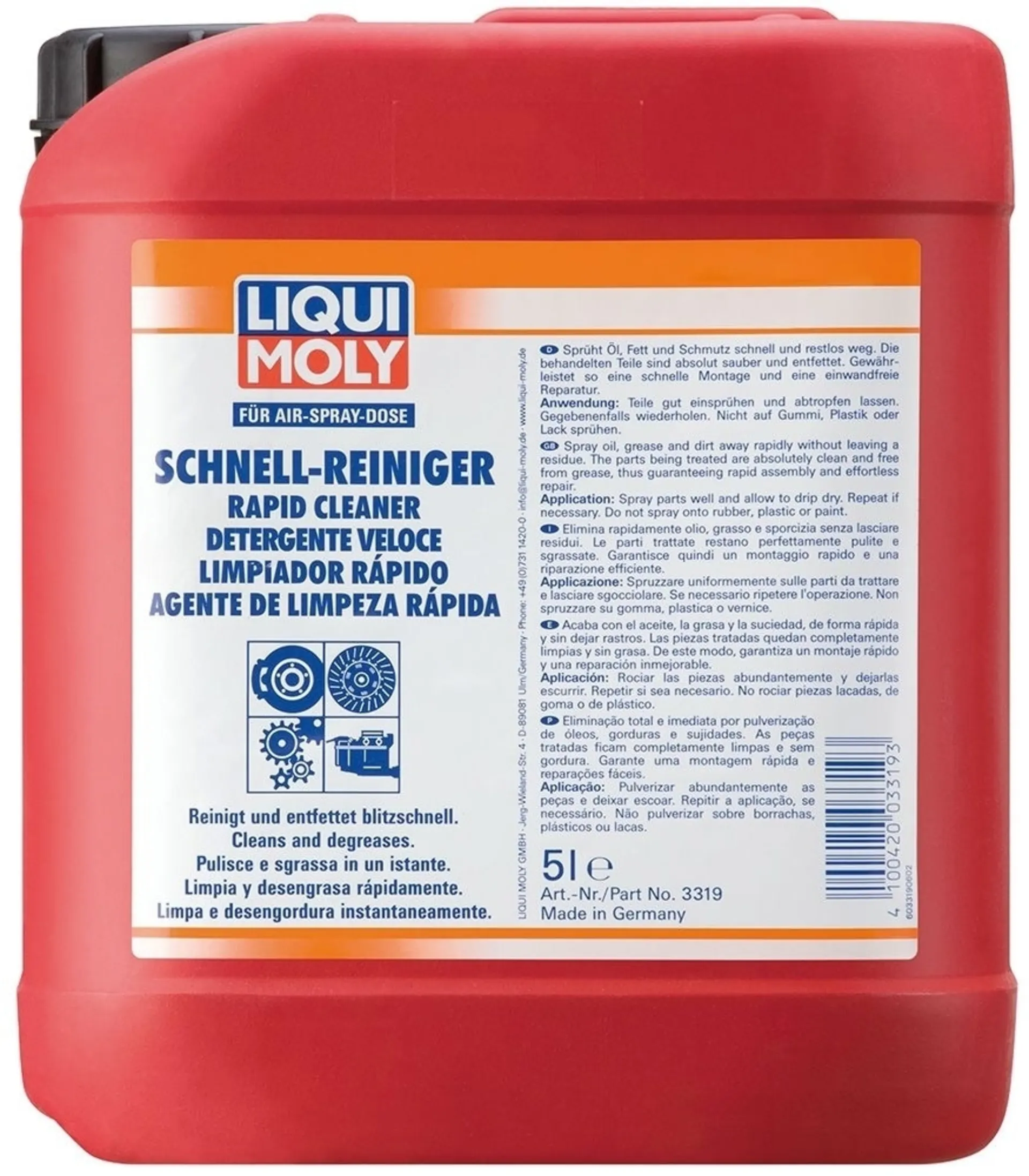 LIQUI MOLY Schnell-Reiniger im 5 Liter Kanister Brems- & Universalreiniger