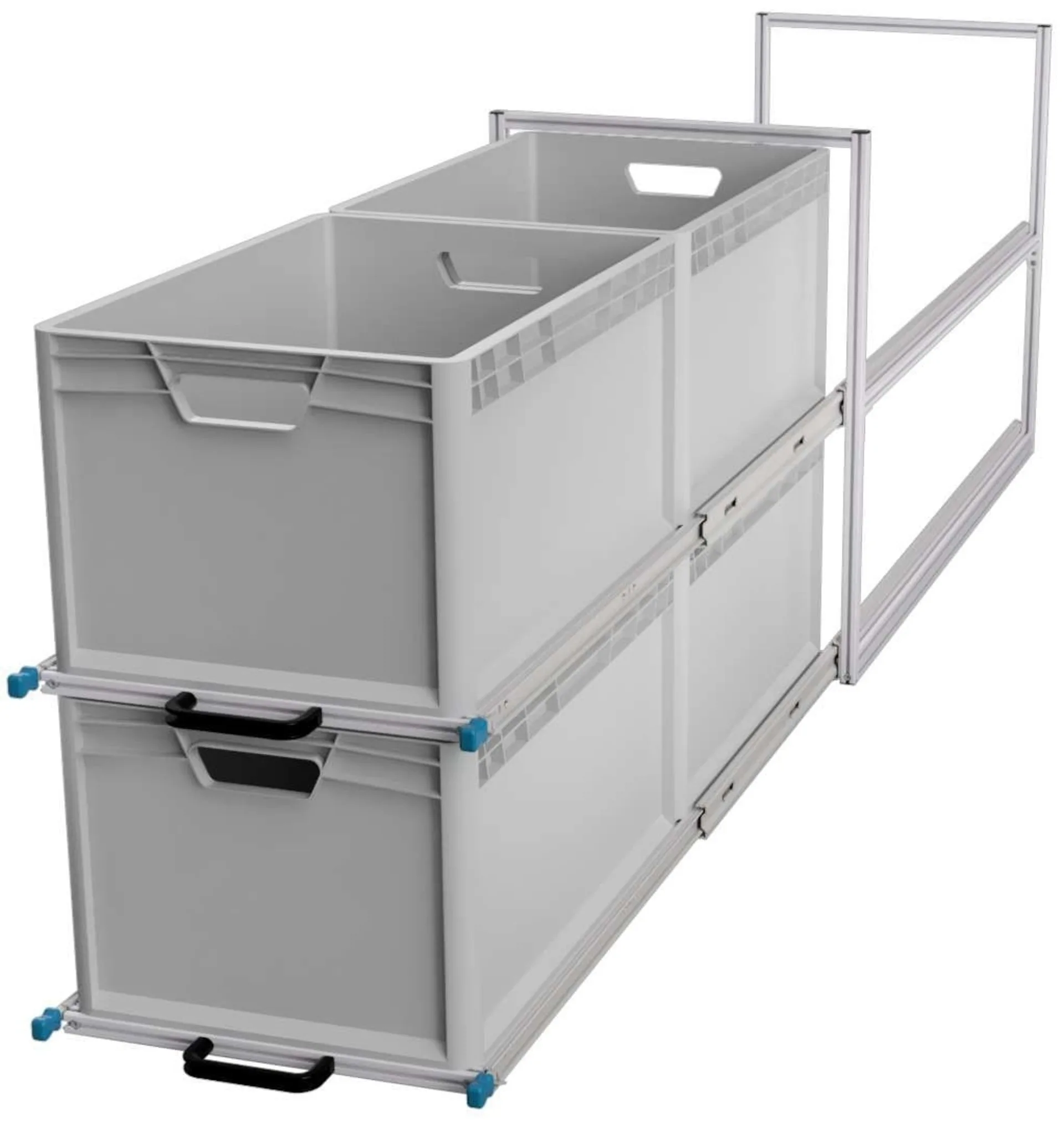 SYS-RACK Kastenwagen Heckauszug Regal-System 124 x 49 x 70,5 cm