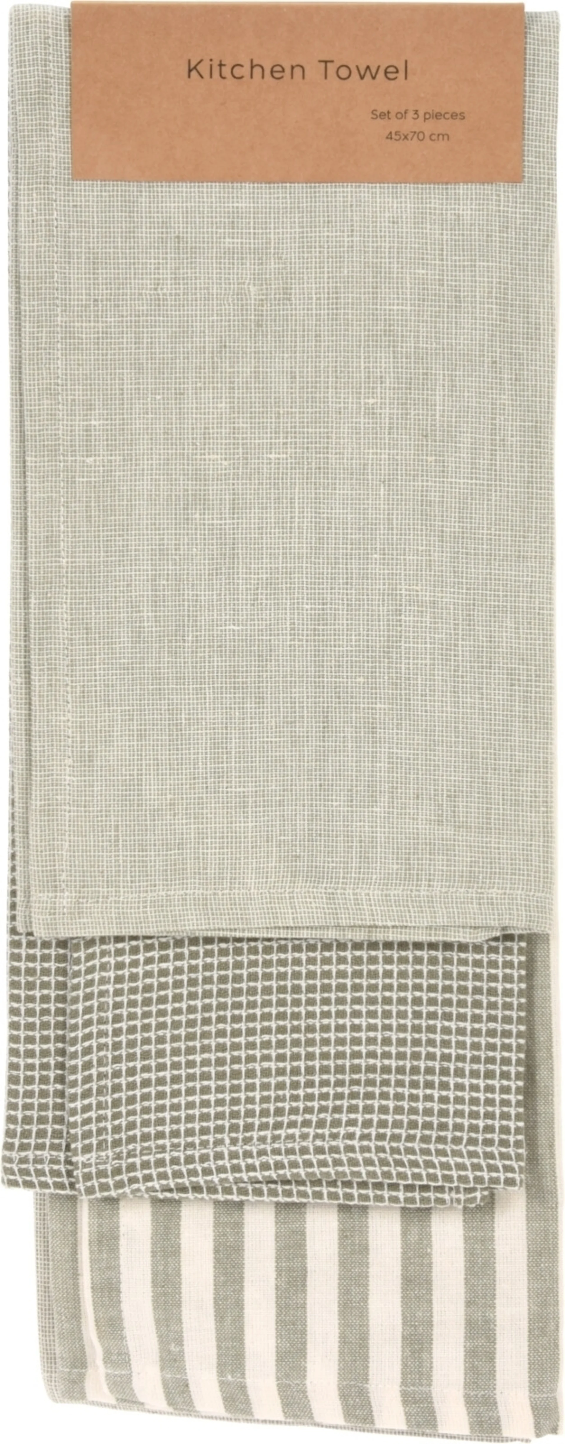 Küchentuch Set 45x70 cm - 3er-Pack - 4 Farben - Streifen- und Waffelmuster