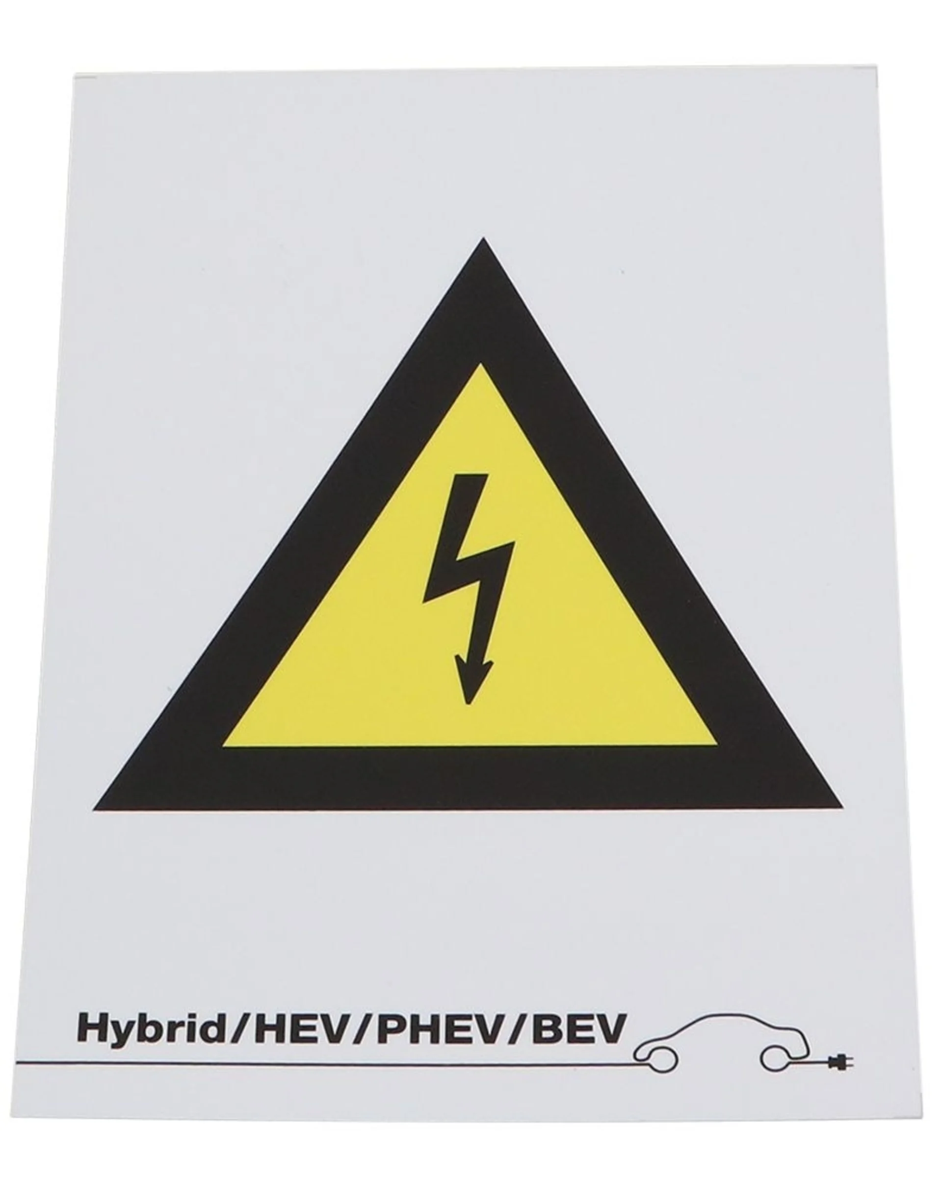 Warnschild, Arbeiten an Hybrid, HEV/PHEV/BEV klein für Arbeiten an Hybrid- und Elektrofahrzeugen