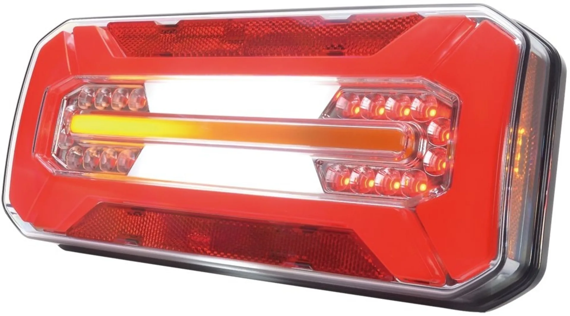 WAS Schlussleuchte Voll-LED 12/24 V rechts 306 × 133 mm, rechts, mit RFL, NSL, SML, KZL und dynamischem Blinklicht, ADR