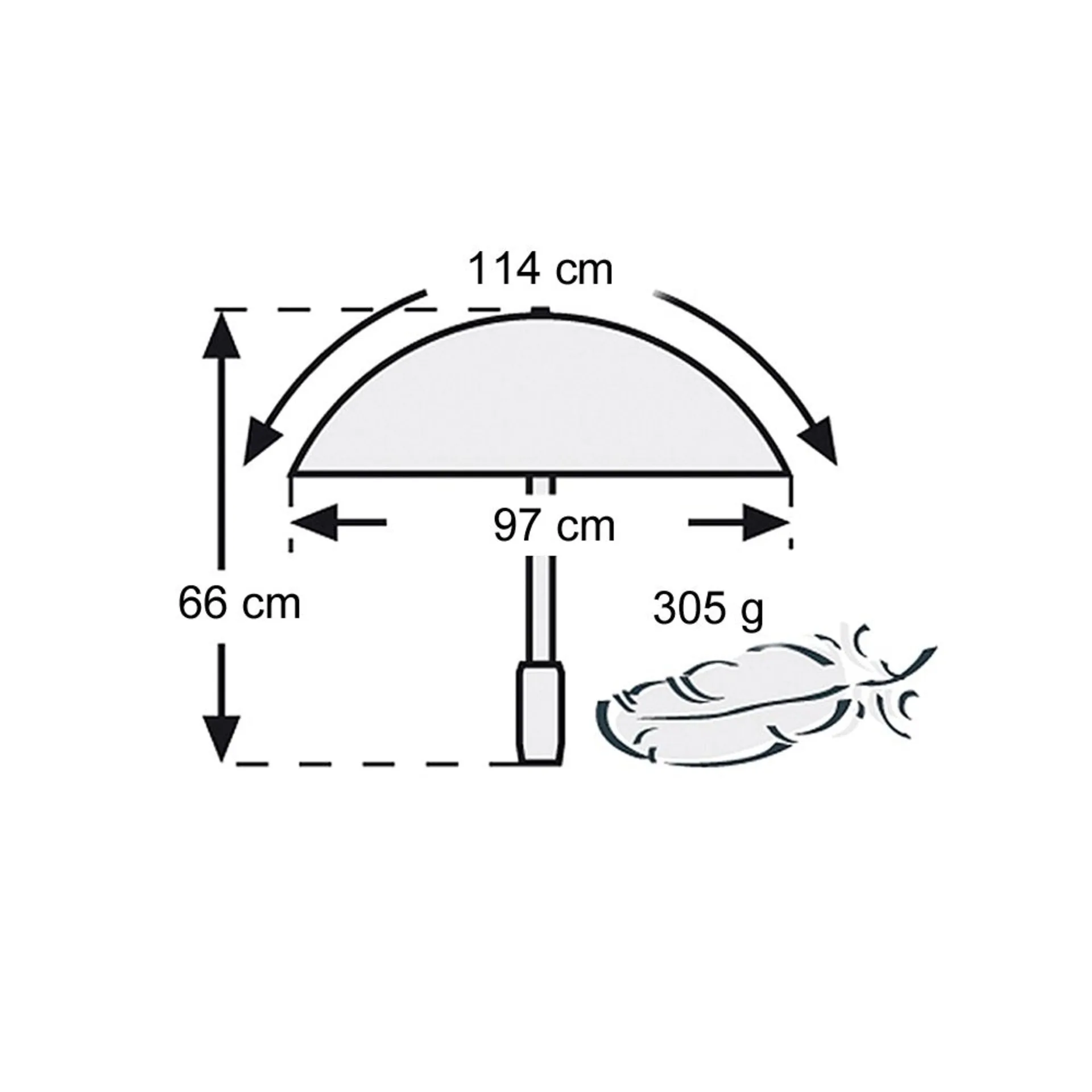 Swing jaune Europarapluie Parapluie de trekking