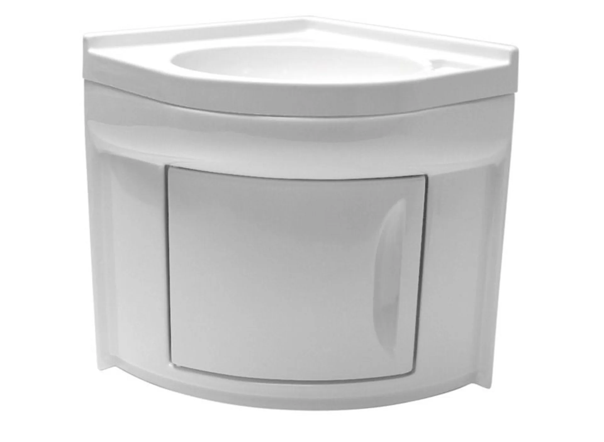 Eckwaschbecken mit Unterschrank-Komplett-Set
