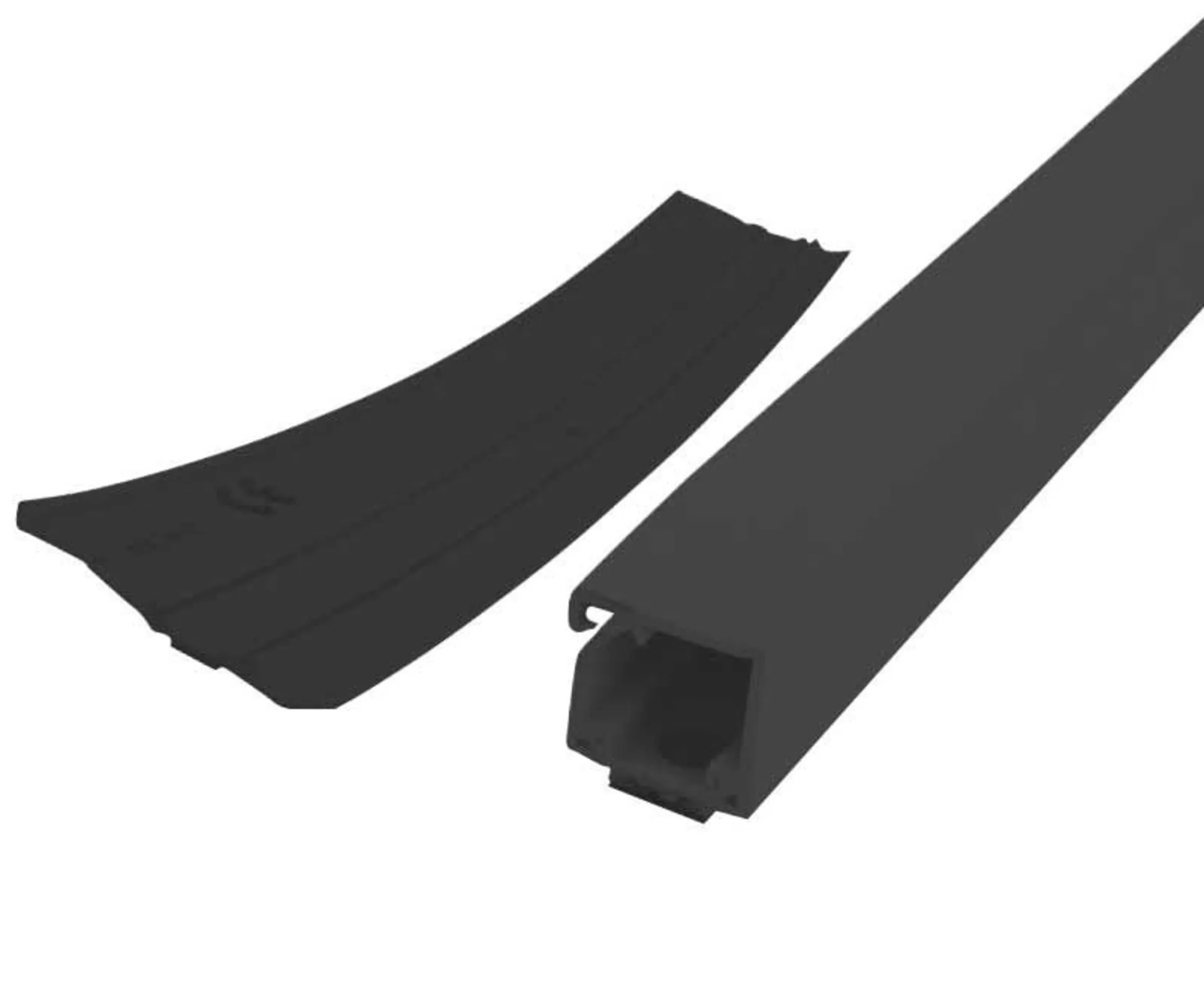 Schwarzer Kabelkanal mit doppelseitigem Klebeband, 35x20mm, 20m-Rolle