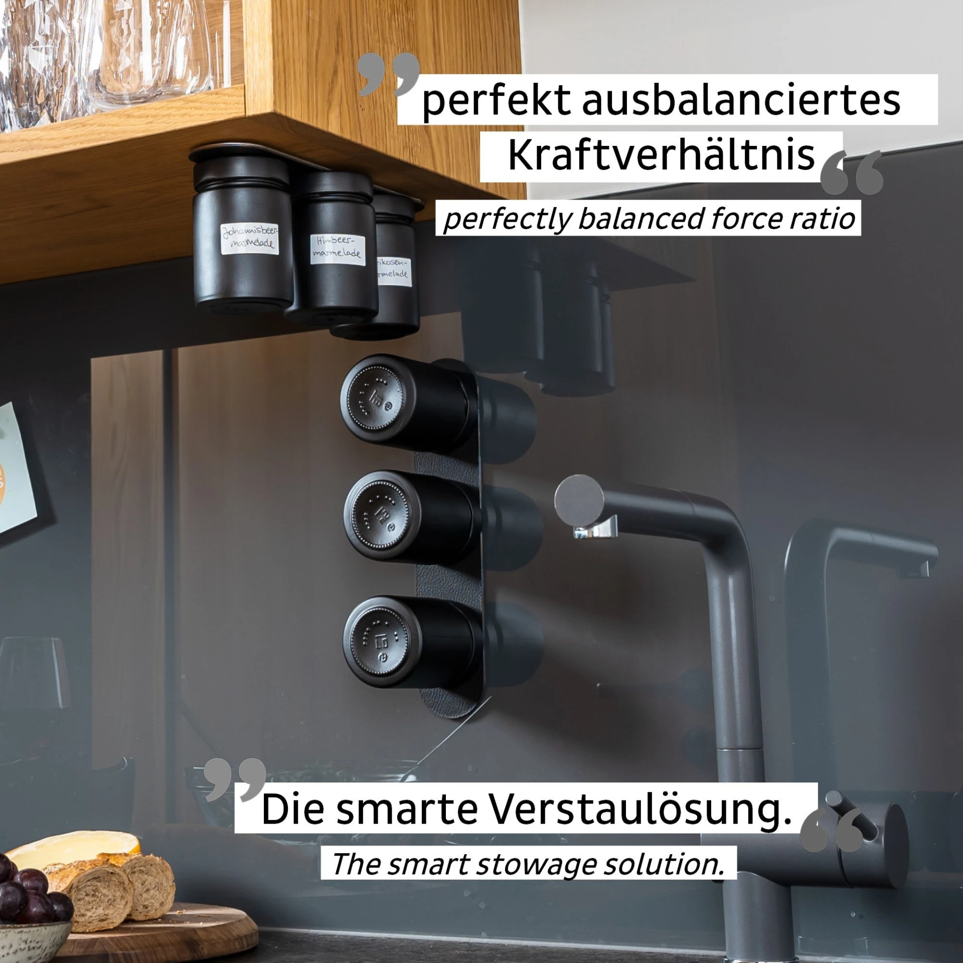 silwy® Feinkost-Magnetgläser BLACK (192 ml)