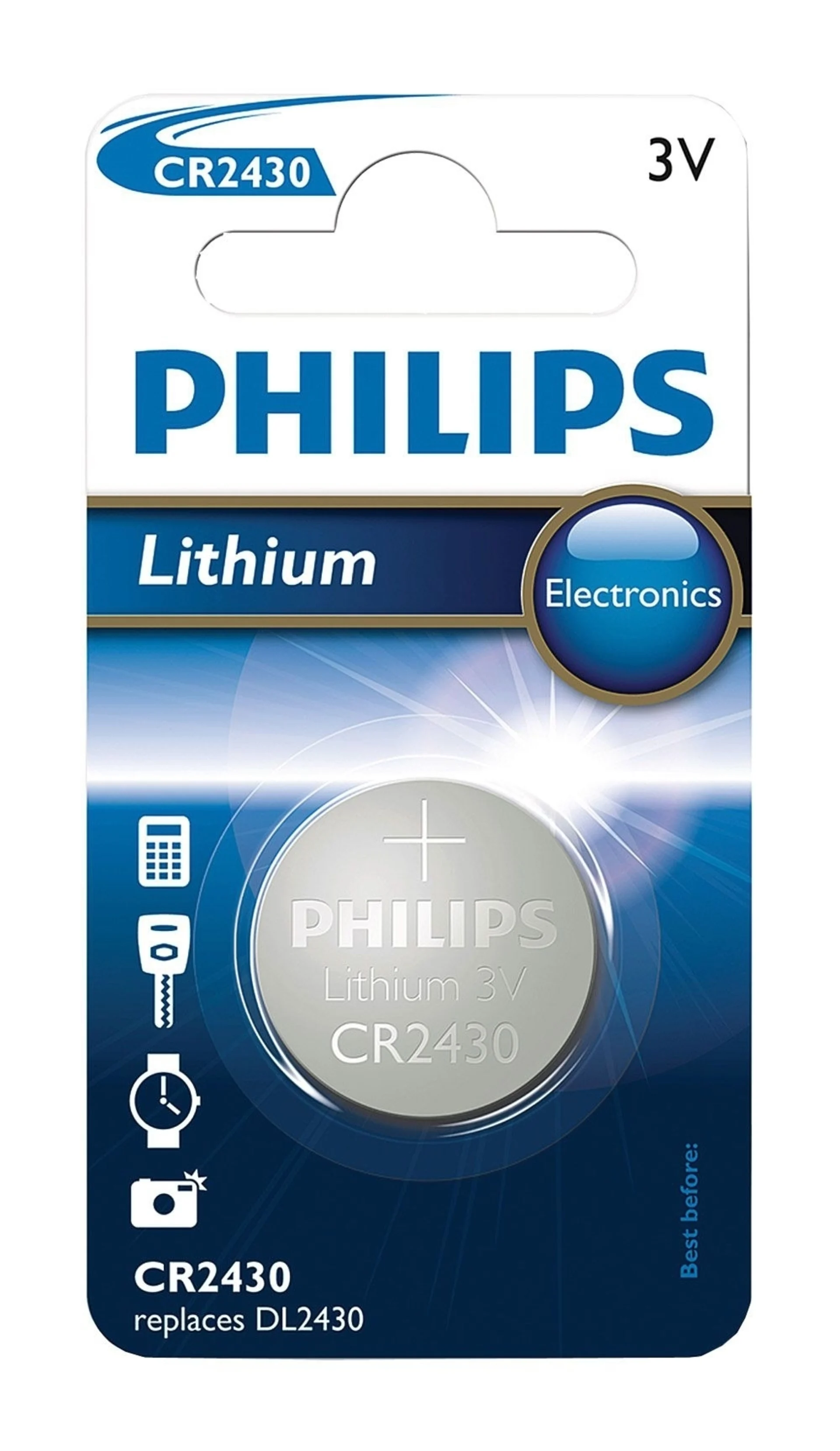 Philips Knopfzellen-Batterie, Blister mit 1 Stk.