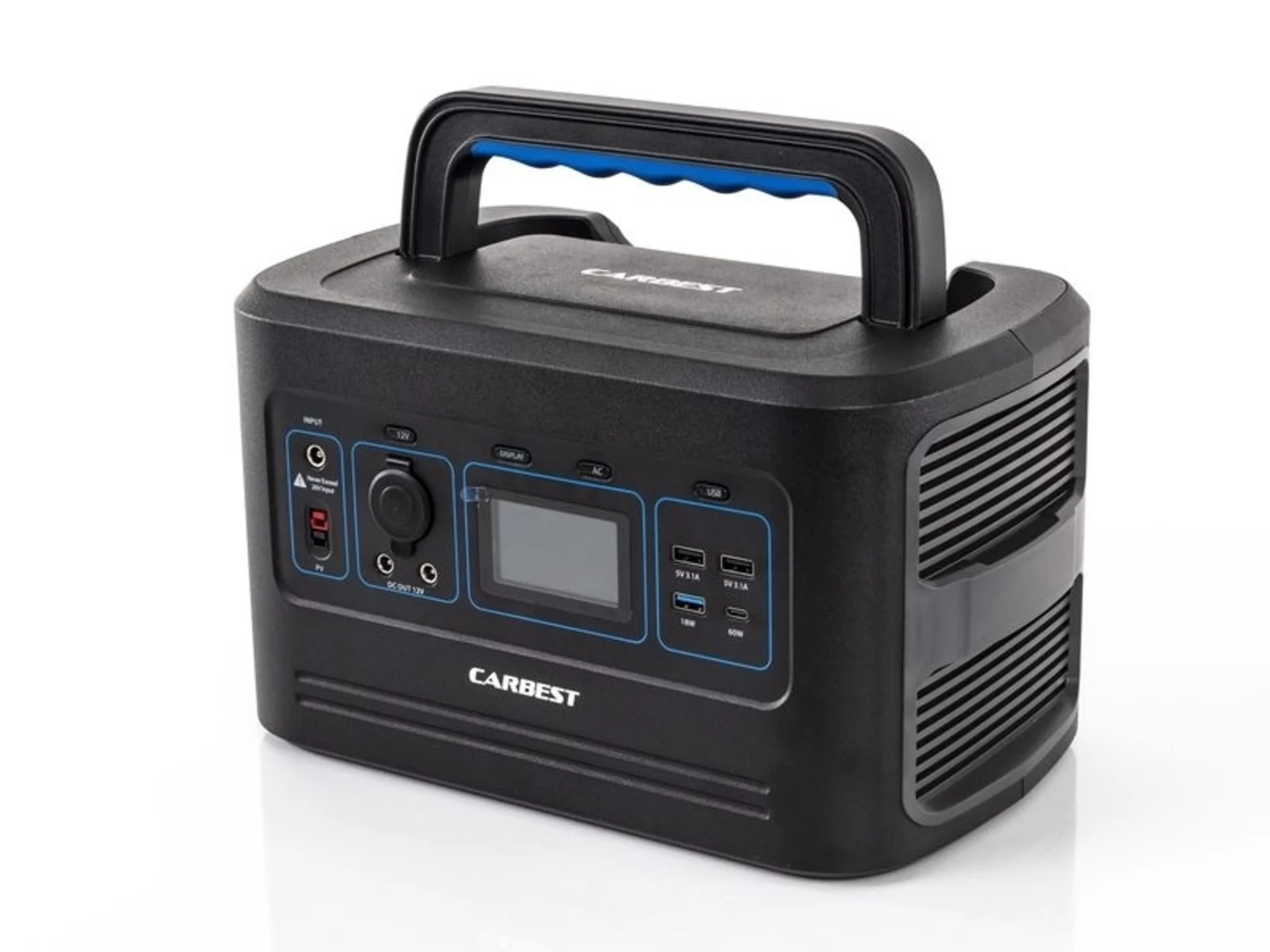 LithPowerUnit 48 - Multifunktionale Power Unit mit Sinus-Inverter, 614Wh LiFePO4 Batterie, Wechselrichter 500 W und MPPT-Solarregler