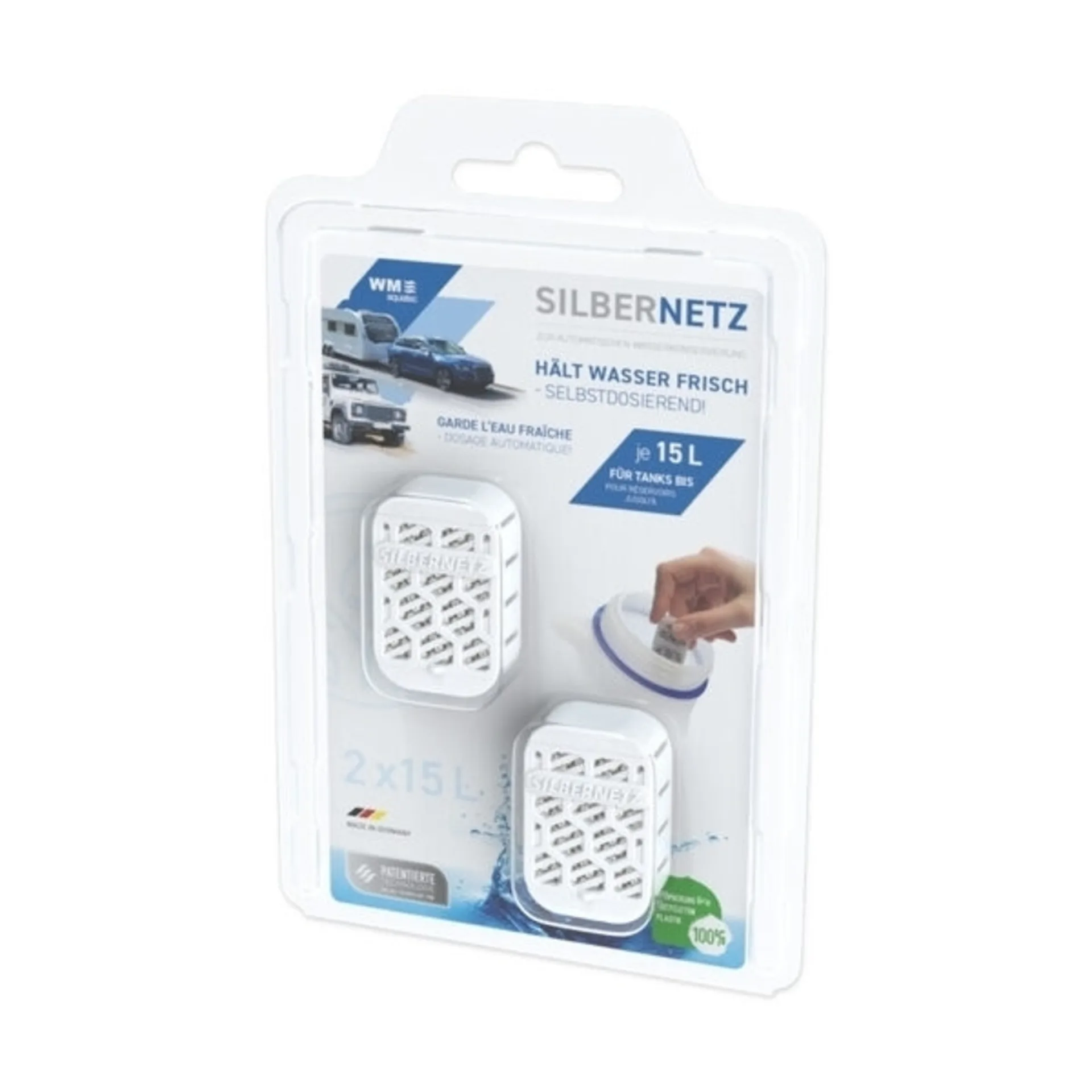 Silbernetz Flex zur automatischen Wasserkonservierung (Set mit 2 x 15 l) Silbernetz Flex zur automatischen Wasserkonservierung (Set mit 2 x 15 l)