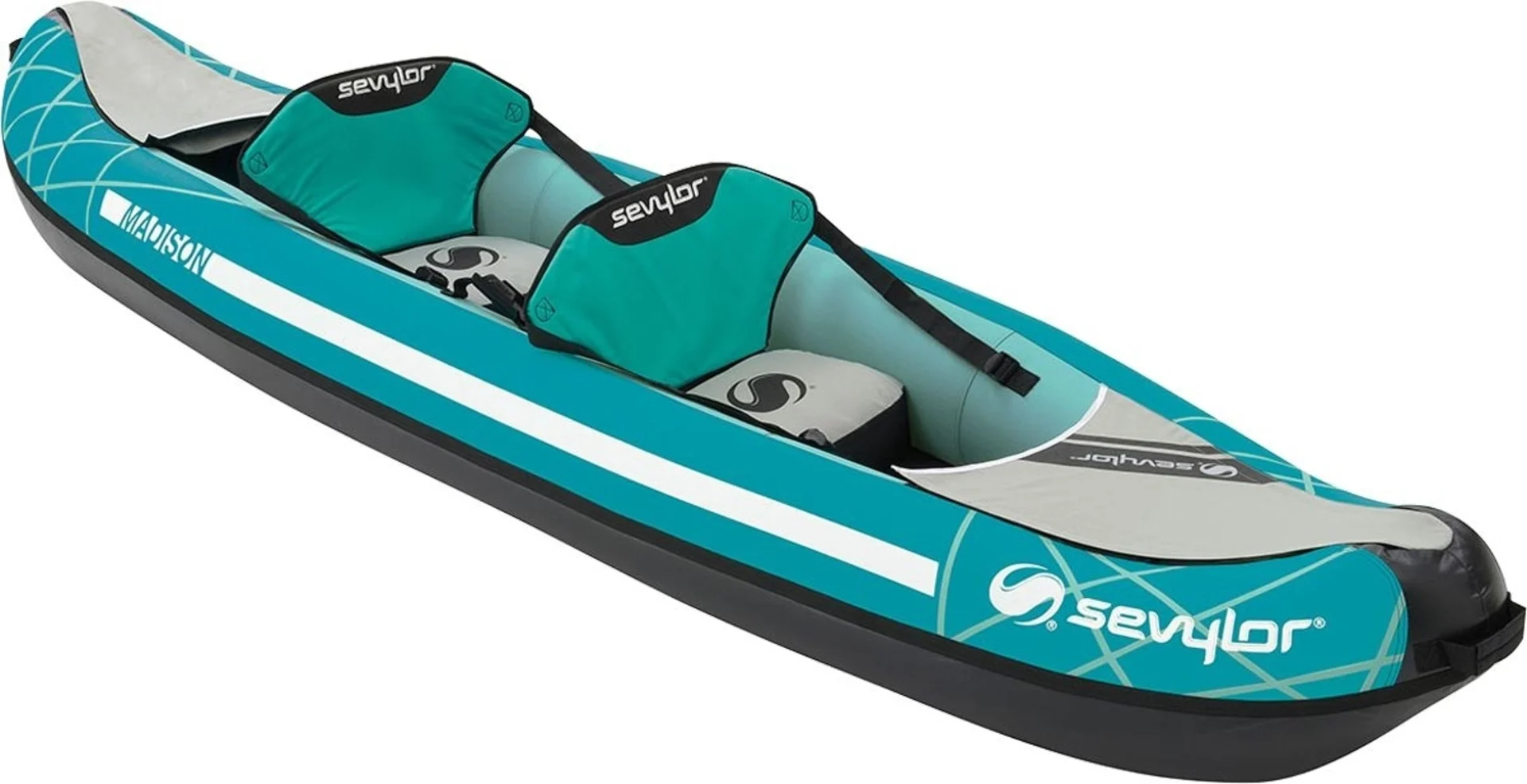 Kit Sevylor Madison : kayak gonflable 2 places 327 x 93 cm avec pagaies et pompe Kit Sevylor Madison : kayak gonflable 2 places 327 x 93 cm avec pagaies et pompe