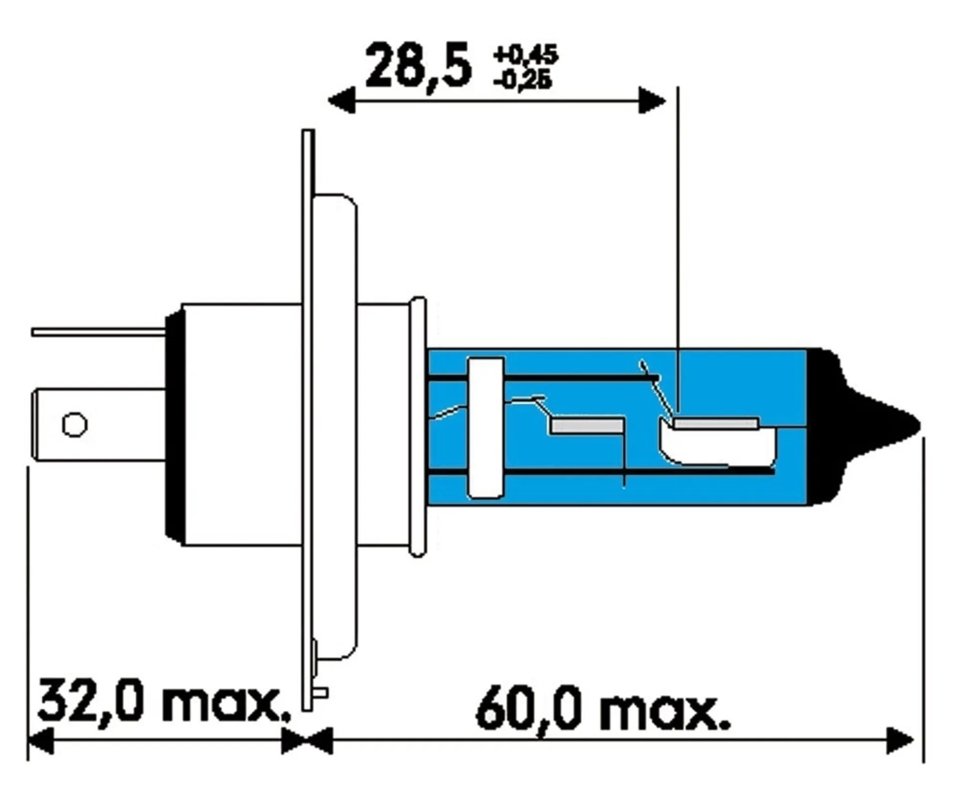 Osram Glühl. CoolBlue Intense H4 12 V 55 W