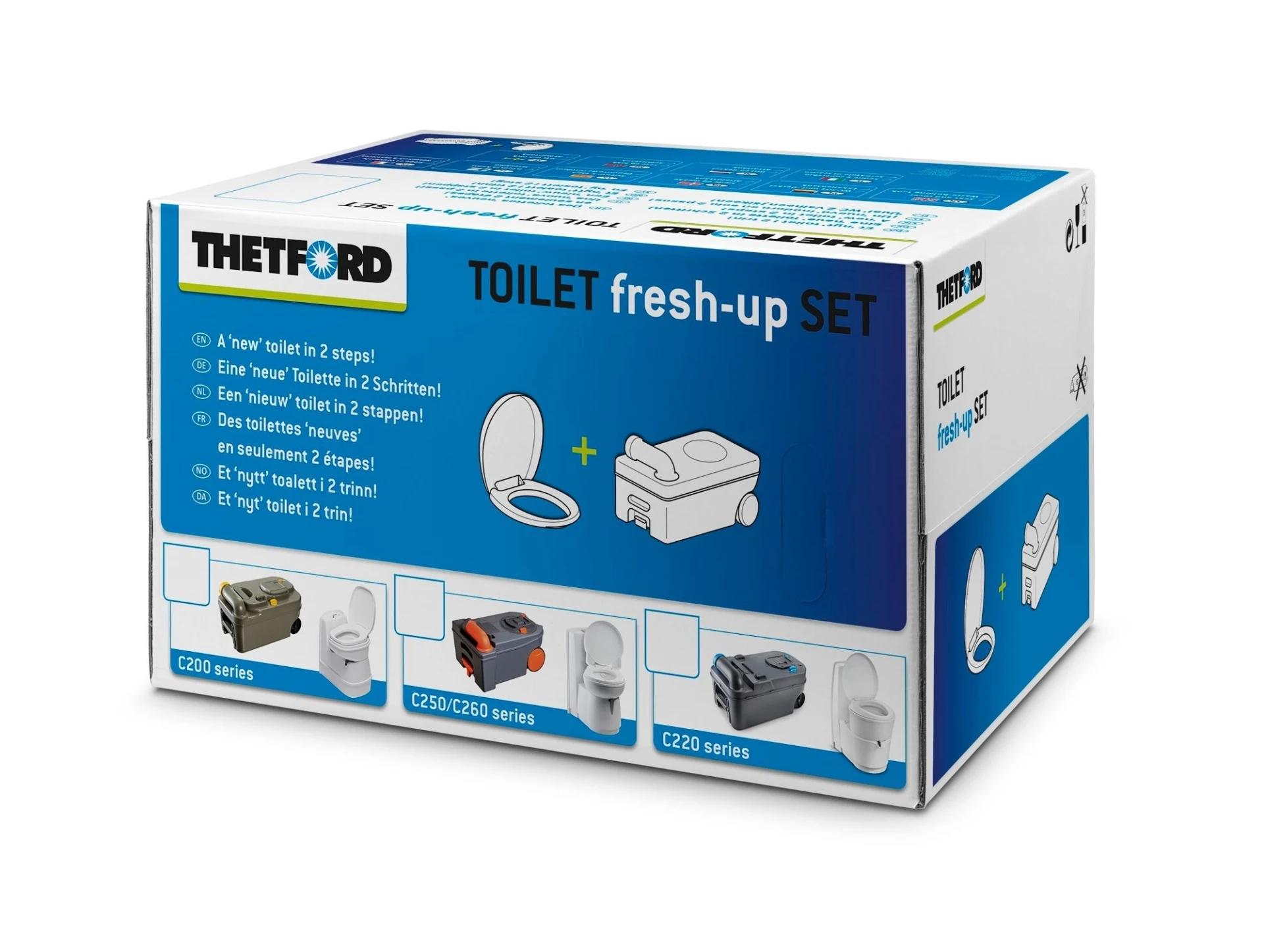 Thetford Fresh-Up Set série C200 Kit de traitement pour toilettes 2 pièces Thetford Fresh-Up Set série C200 Kit de traitement pour toilettes 2 pièces
